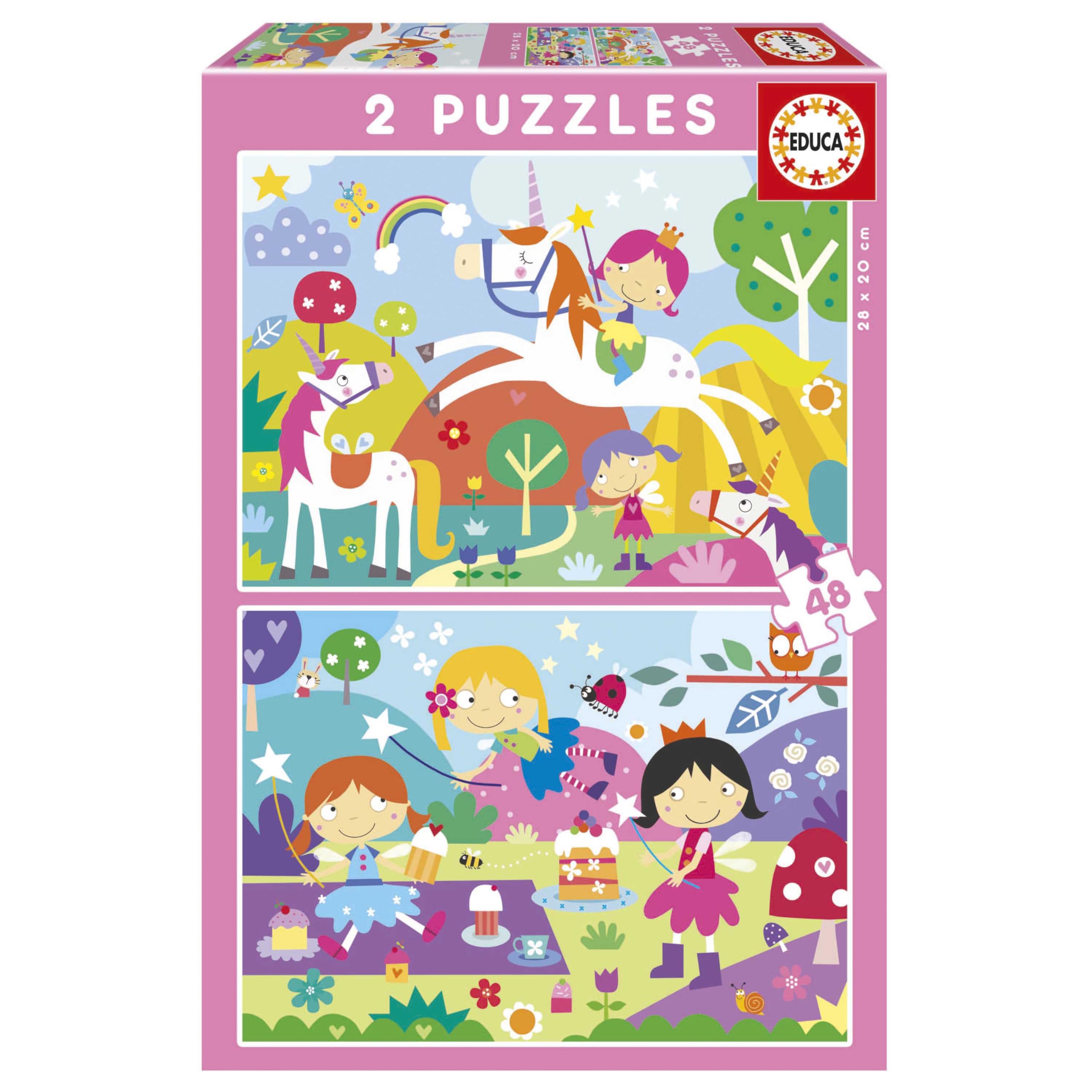 educa-kinderpuzzle-fantasiewelt-2x48-teile-ab-4-jahren image 1
