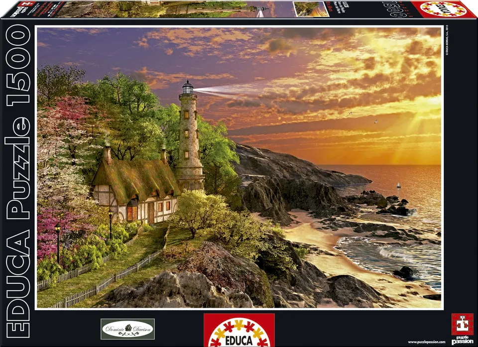 educa-leuchtturm-felsenbucht-puzzle-1500-teile-davison image 1