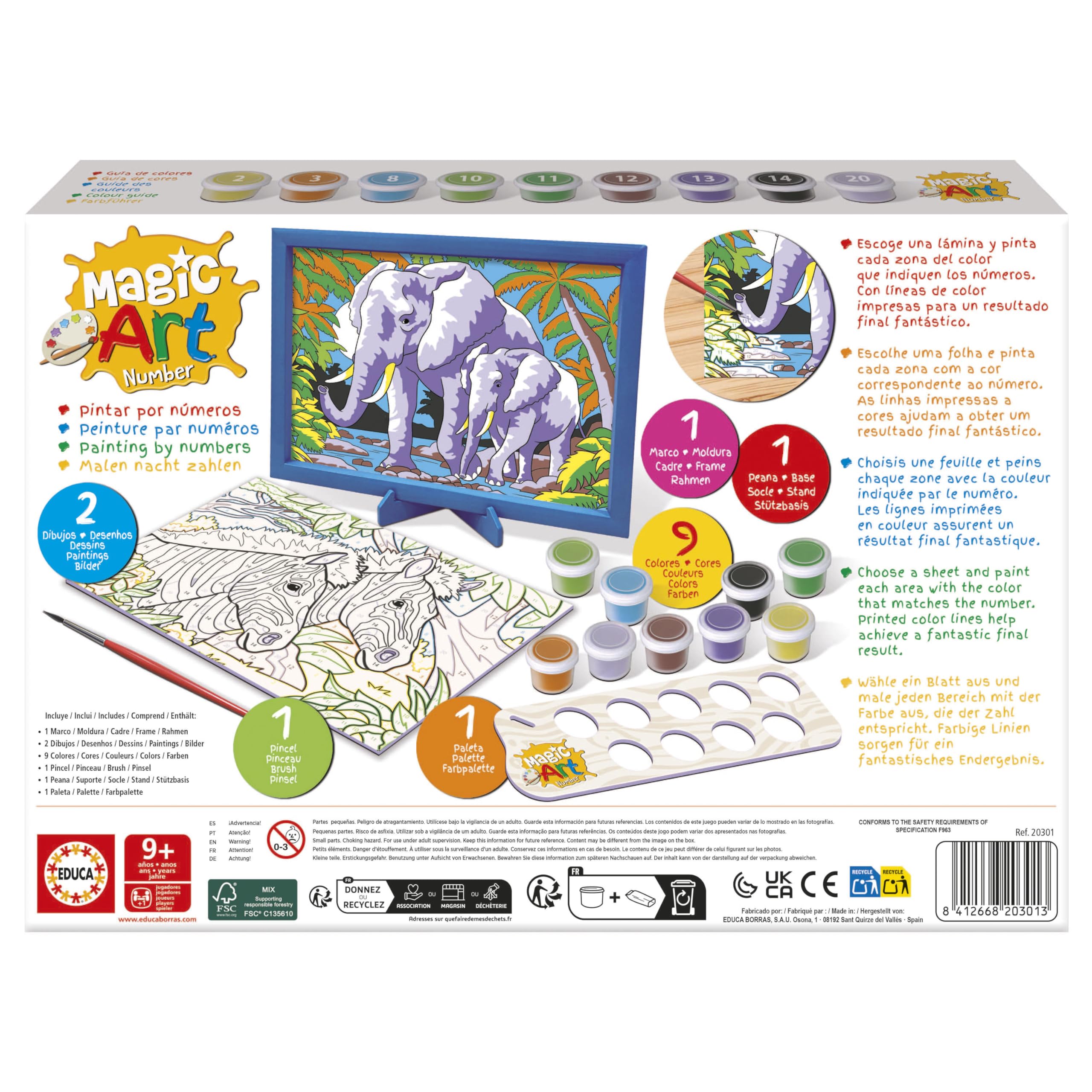 educa-magic-art-number-malen-nach-zahlen-wilde-tiere-20301-ab-9-j image 4