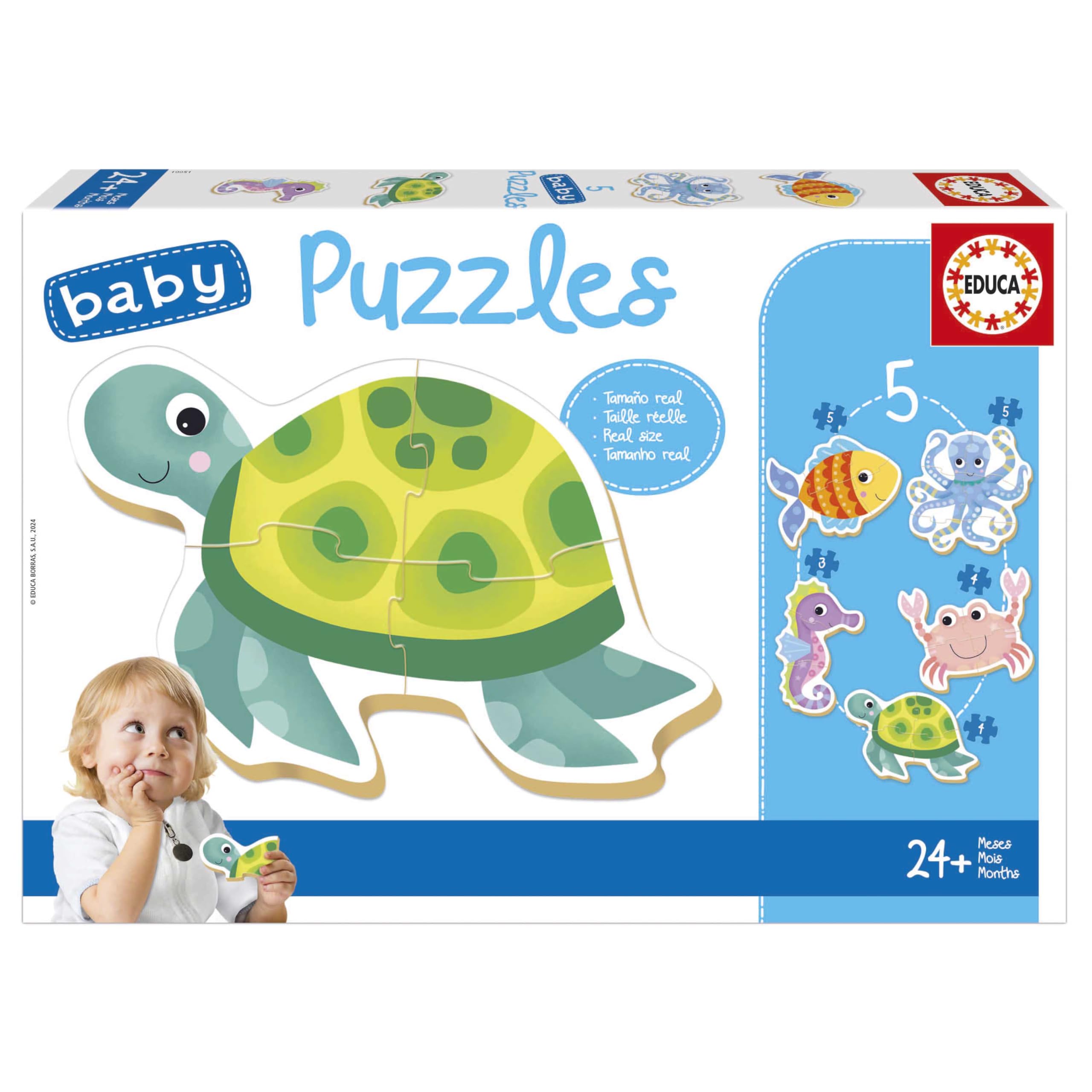educa-tiere-im-wasser-19951-baby-puzzle-5in1-ab-24-monaten image 1
