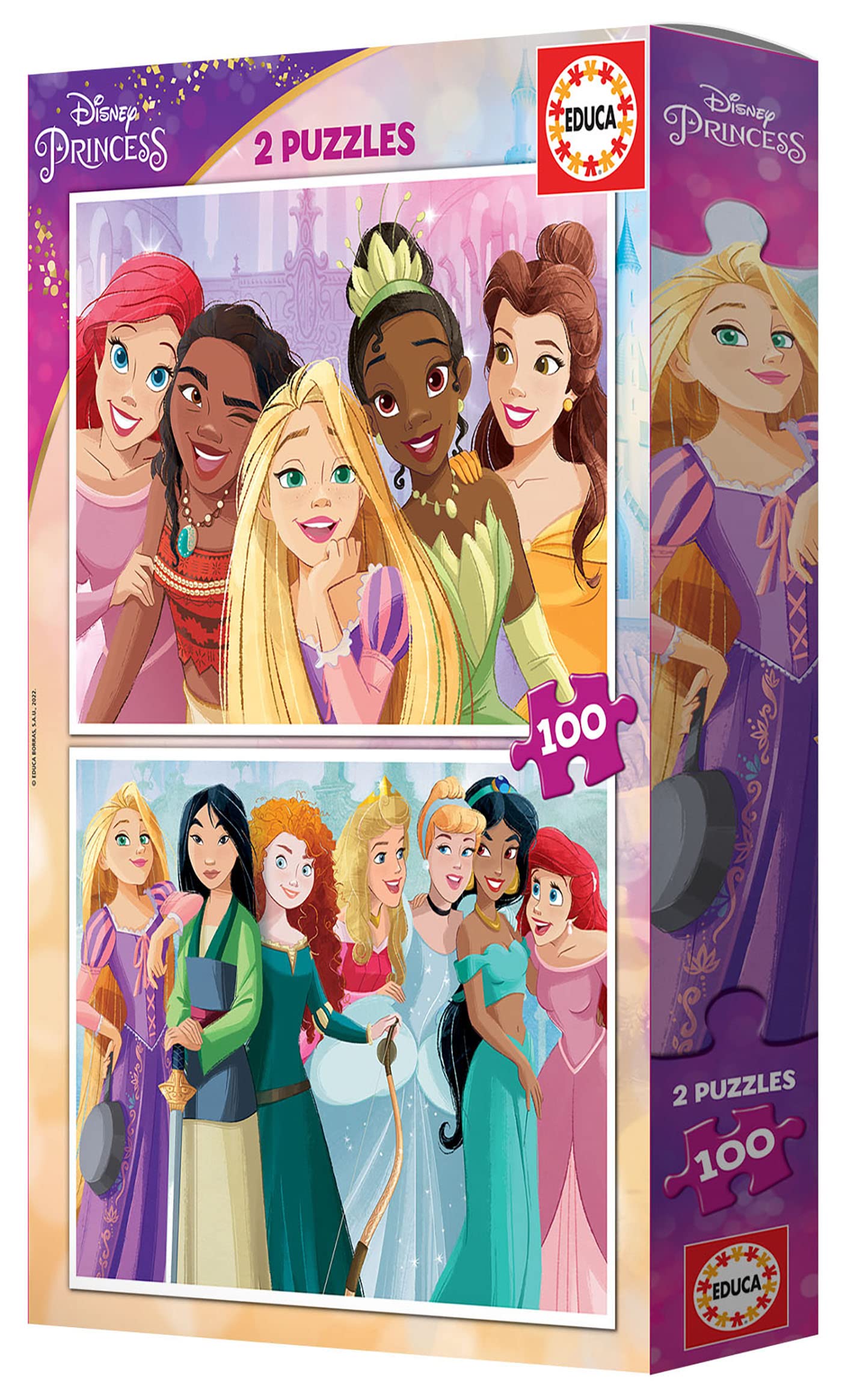 educa-disney-prinzessinnen-puzzle-2x100-teile-ab-5-jahren image 3