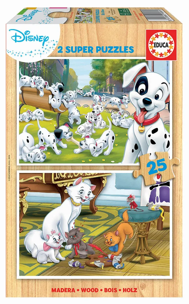educa-18082-dalmatiner-aristocats-puzzle-2x25-teile-ab-3 image 1