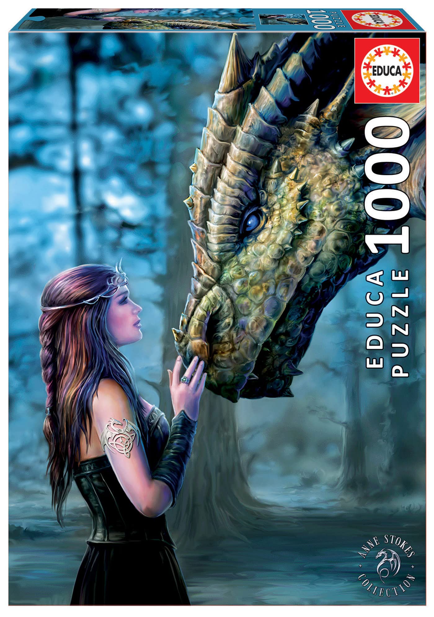 educa-drachenfl-sterin-puzzle-1000-teile-anne-stokes-fantasy image 1