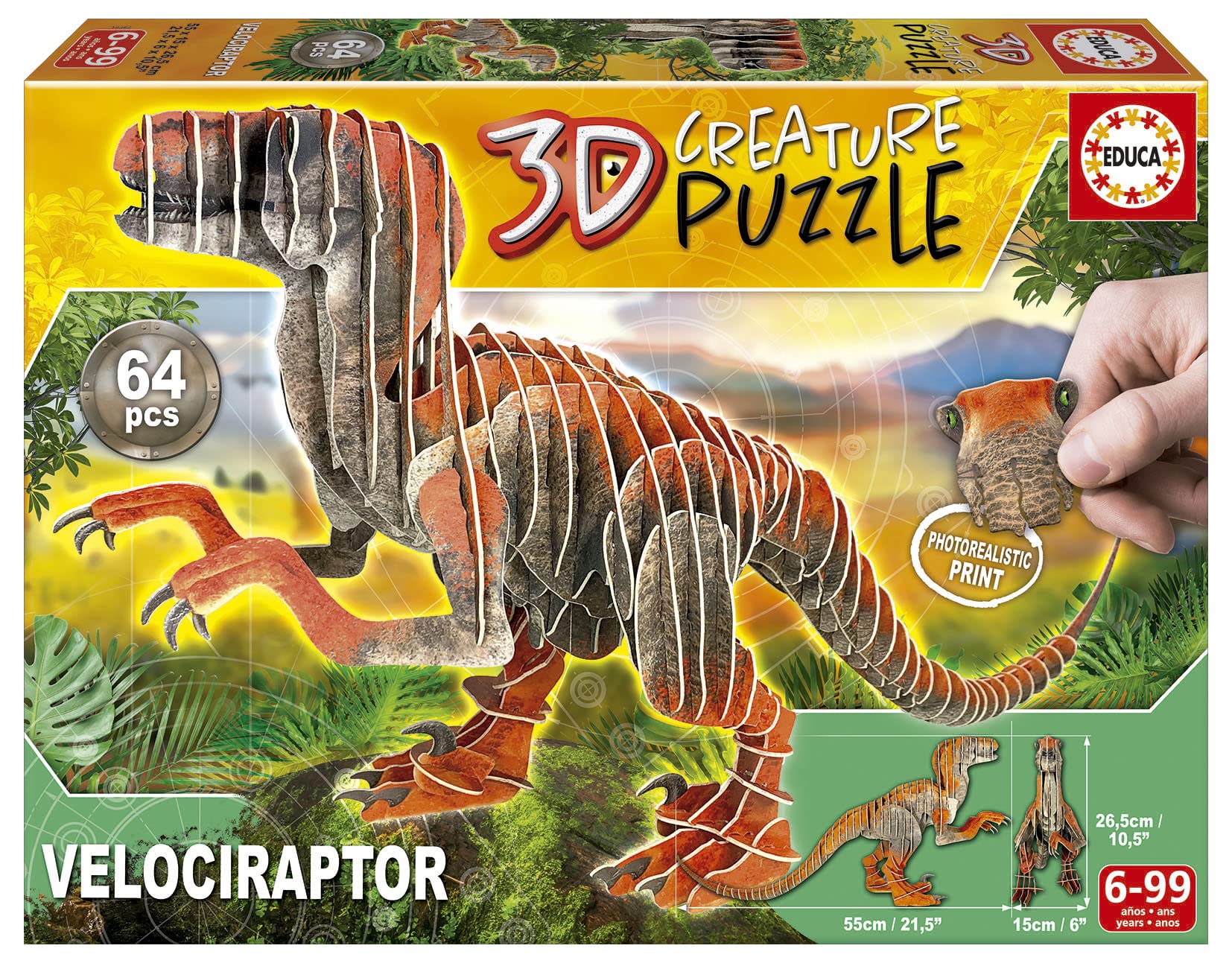 educa-t-rex-19182-3d-puzzle-82-teile-dinosaurier-ab-6-j image 5
