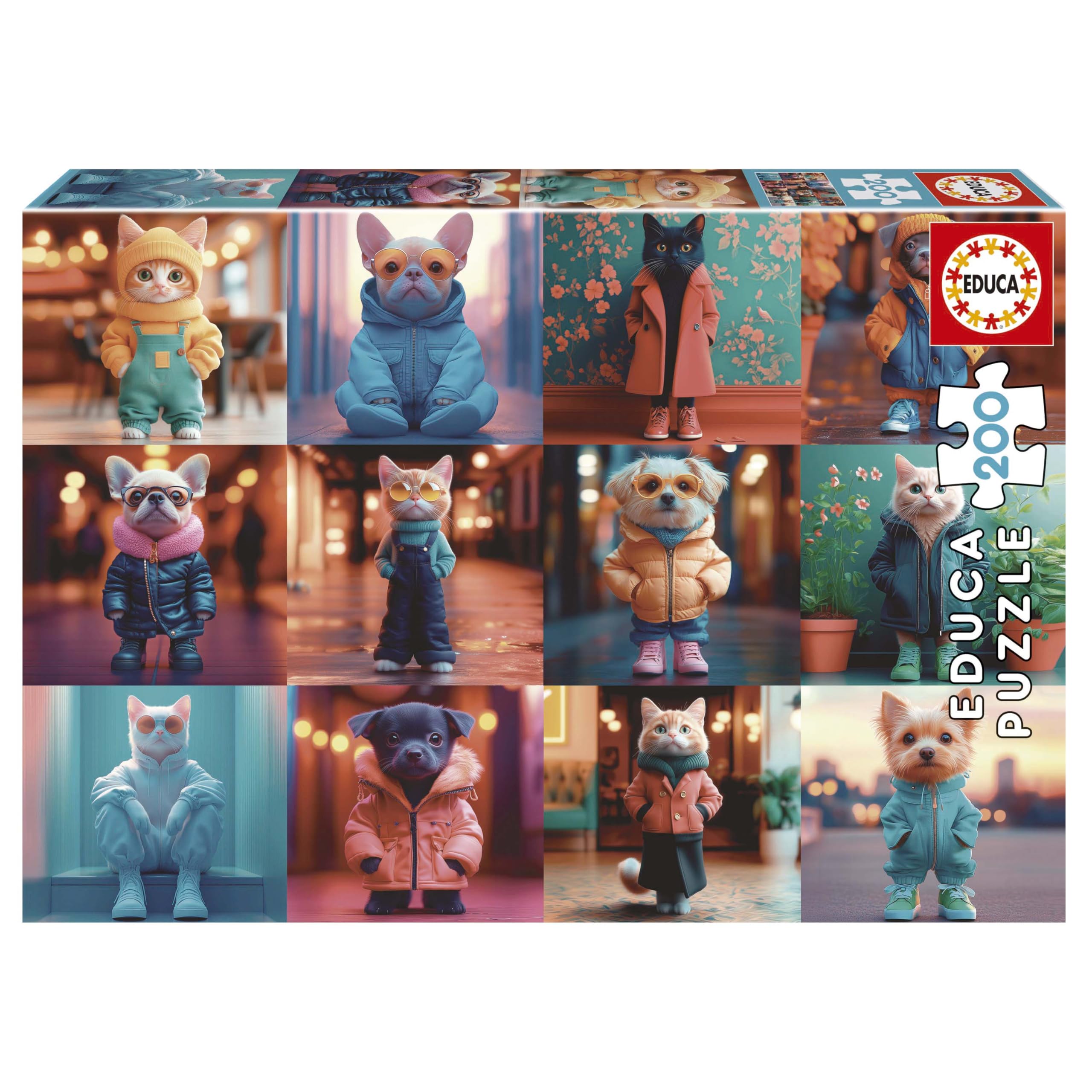 educa-modetiere-20219-kinderpuzzle-200-teile-ab-6-jahren image 1