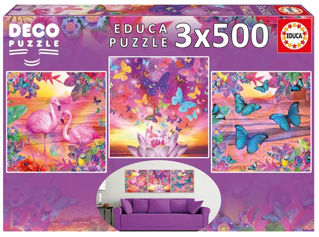 educa-17688-tropische-aussichten-puzzle-3x500-teile-set image 1