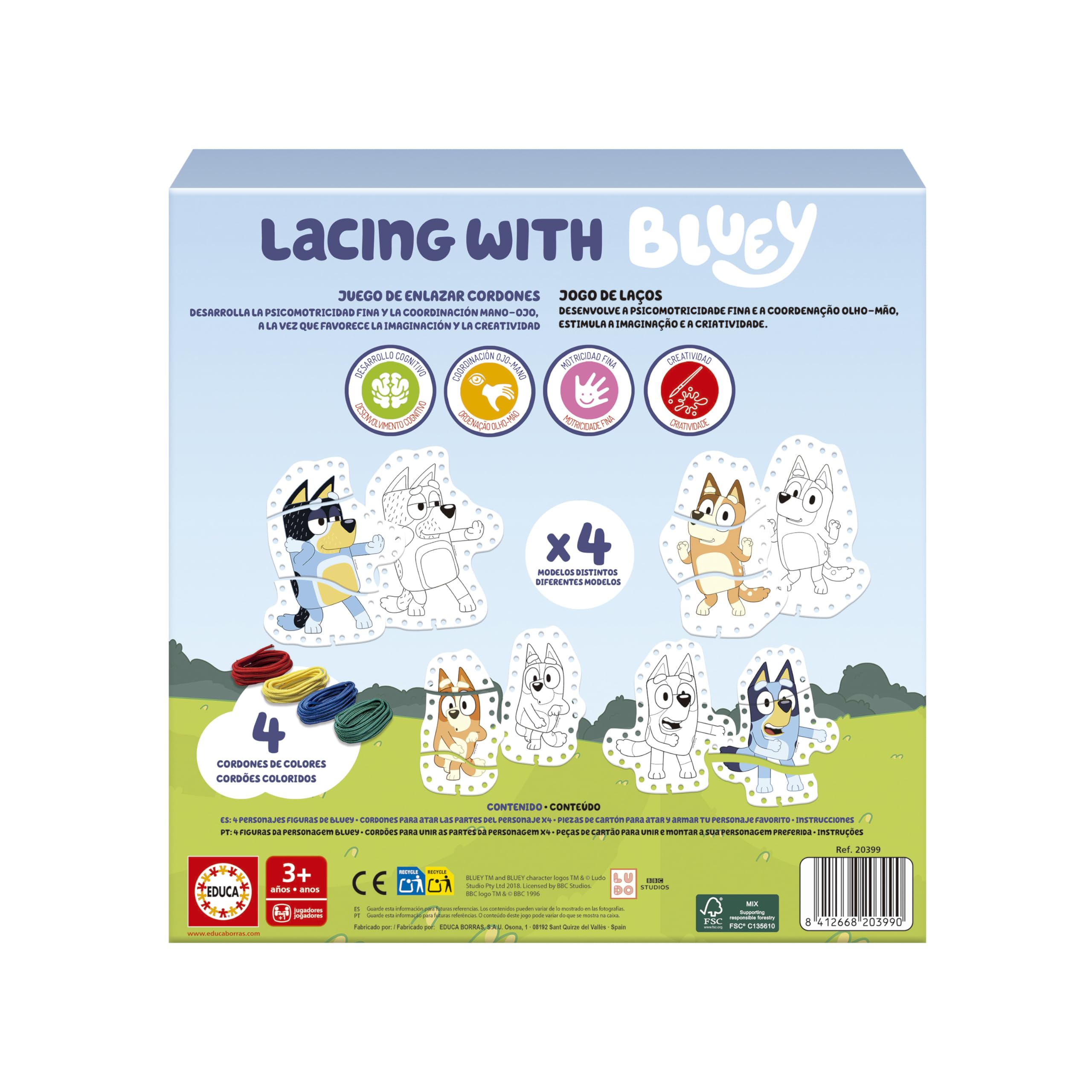 educa-arts-crafts-bluey-figuren-bastelset-4-figuren-ab-3-jahren image 2