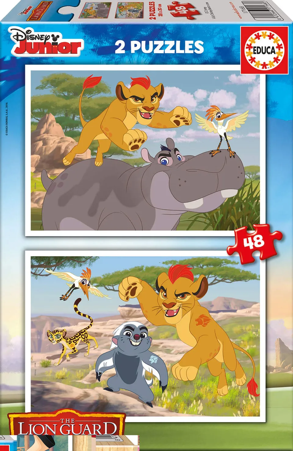 educa-17168-lion-guard-kinderset-2x48-teile-ab-4-jahren image 1