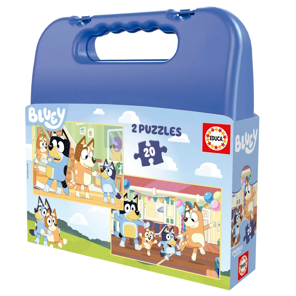 educa-bluey-20348-kinderpuzzle-2x20-teile-ab-4-jahren image 1