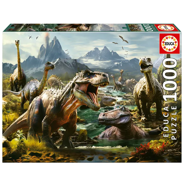 educa-19924-wilde-dinosaurier-puzzle-1000-teile-ab-14-jahren image 1