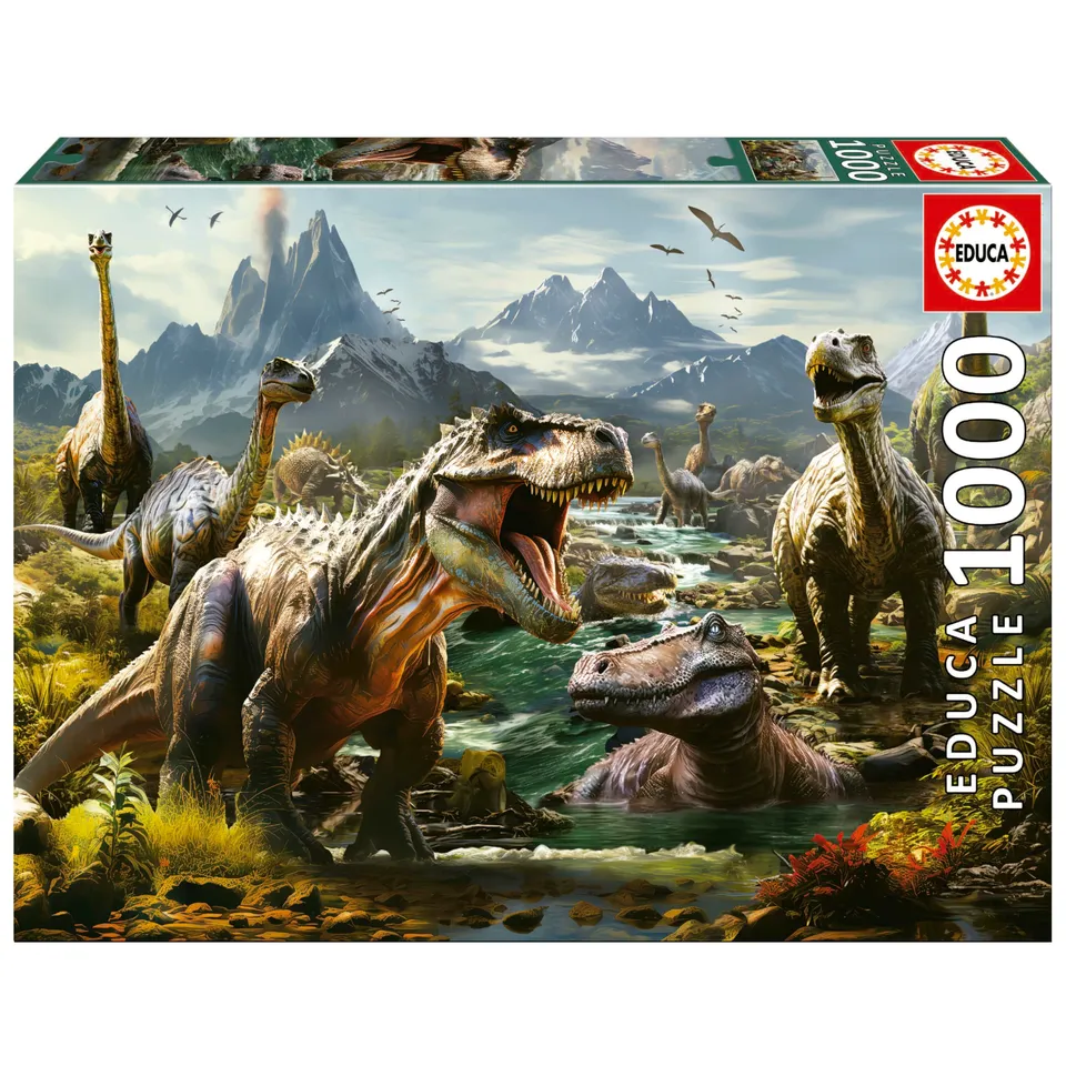 educa-19924-wilde-dinosaurier-puzzle-1000-teile-ab-14-jahren image 1