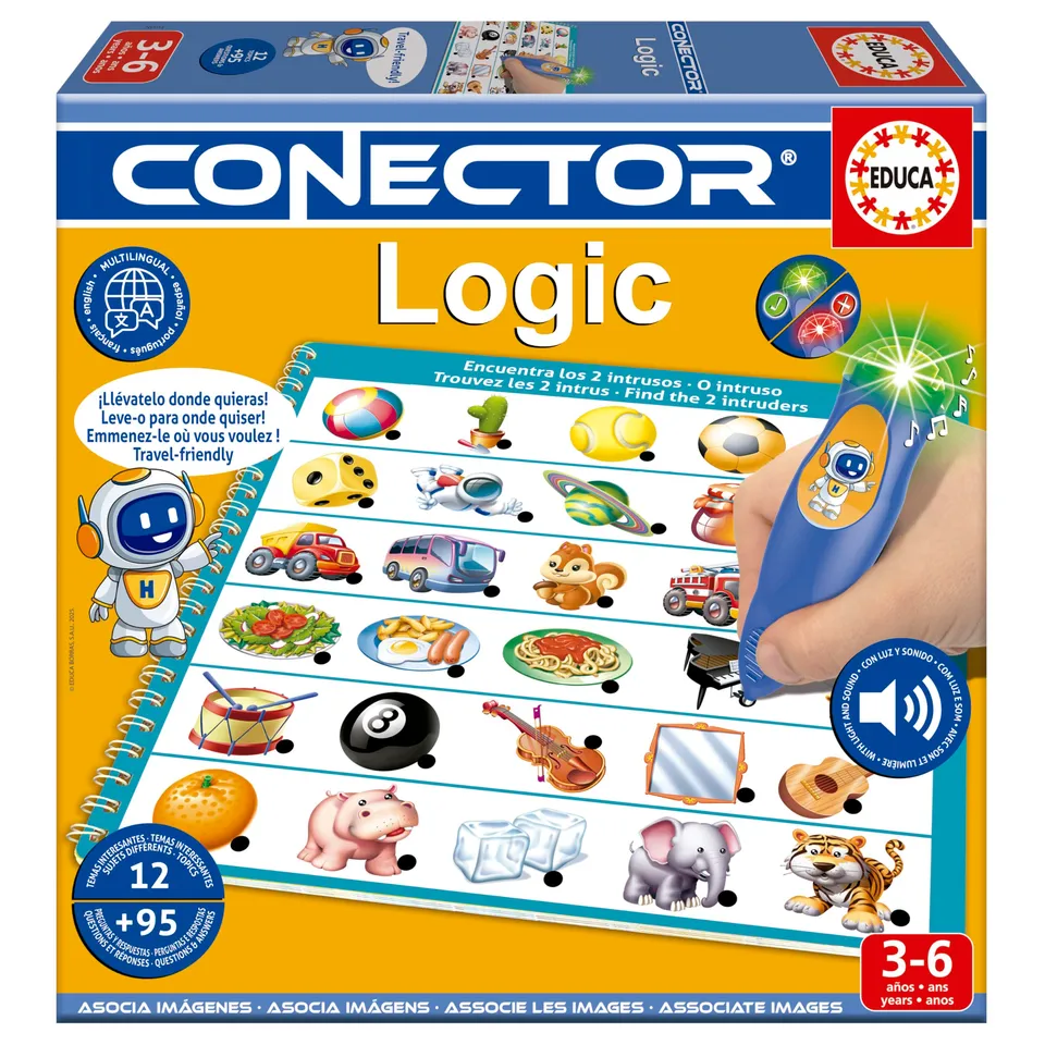 educa-conector-logic-lernspiel-buch-90-fragen-licht-stift-ab-3 image 1