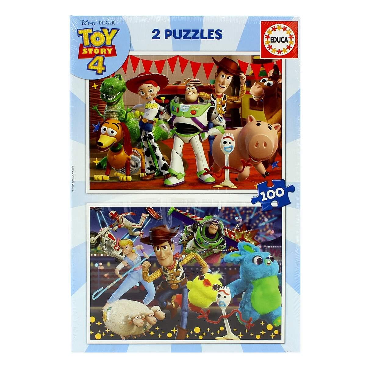 educa-toy-story-4-puzzle-2x100-teile-kinder-ab-6-jahren image 1