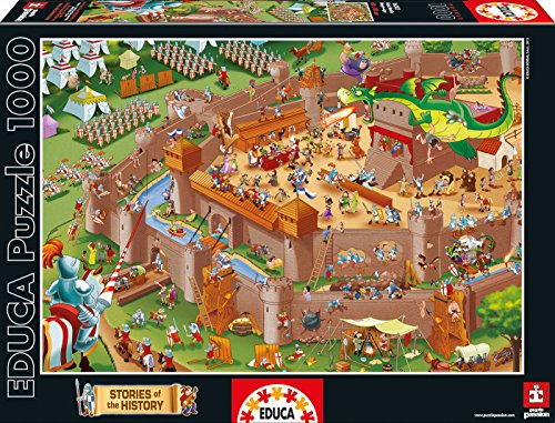 educa-16343-middle-ages-puzzle-1000-teile-cartoon-68x48 image 3
