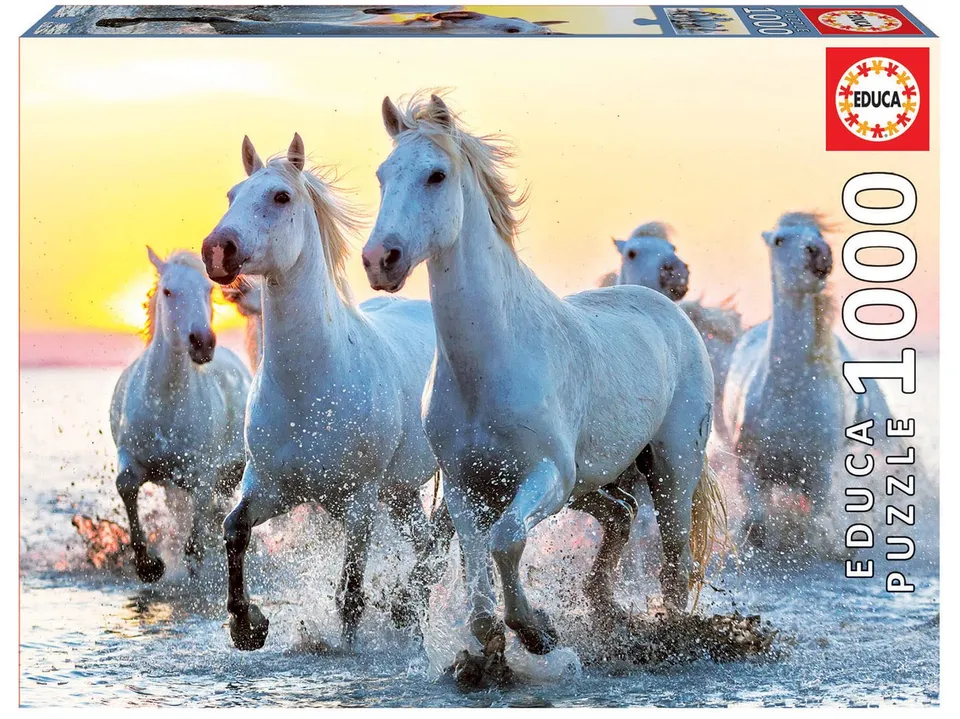 educa-17105-white-horses-puzzle-1000-teile-pferde image 1