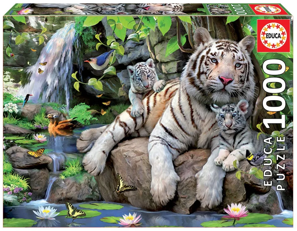 educa-14808-k-nigstiger-puzzle-1000-teile-wei-e-bengaltiger image 1