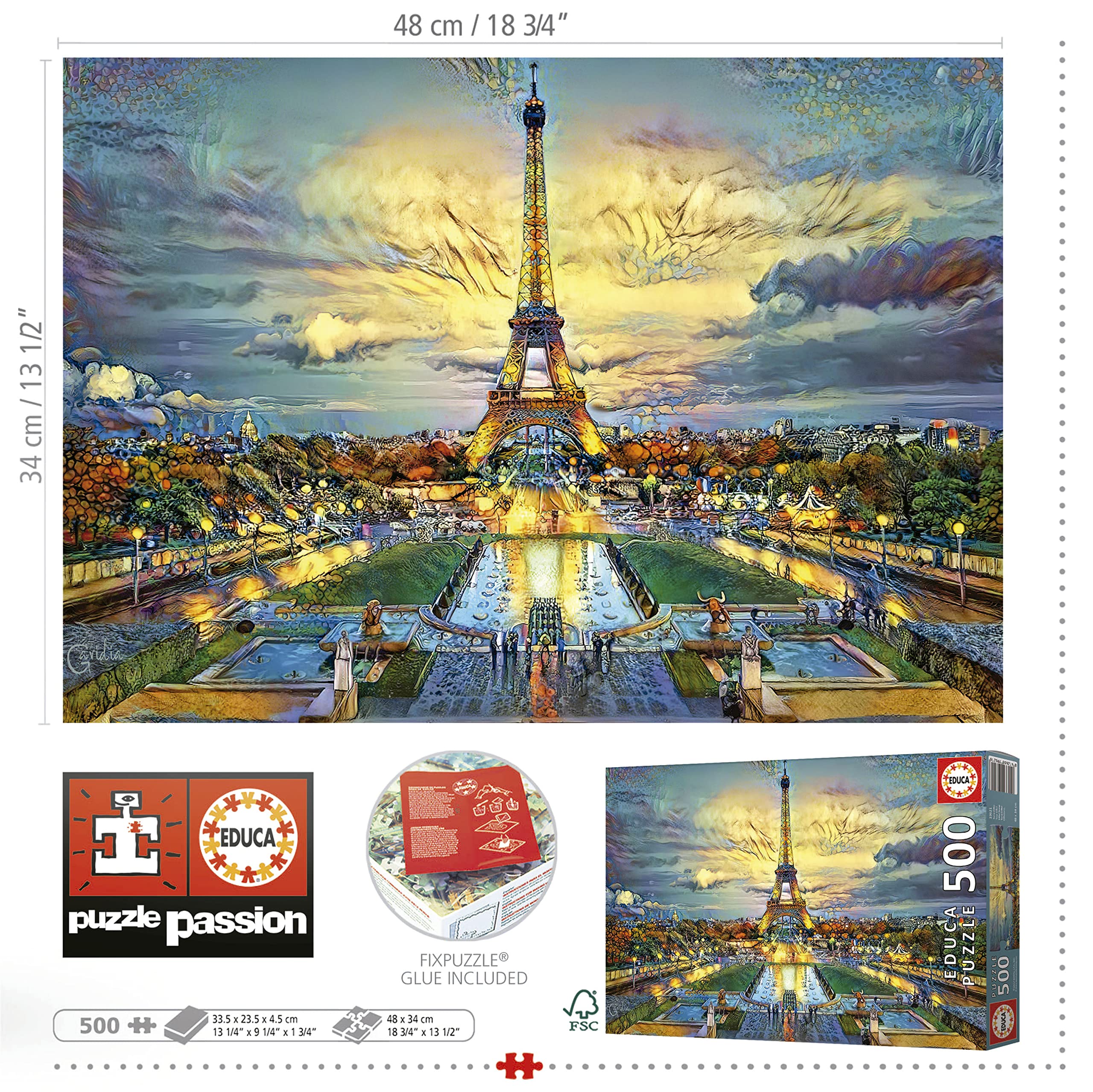 educa-19621-eiffelturm-puzzle-500-teile-paris image 3