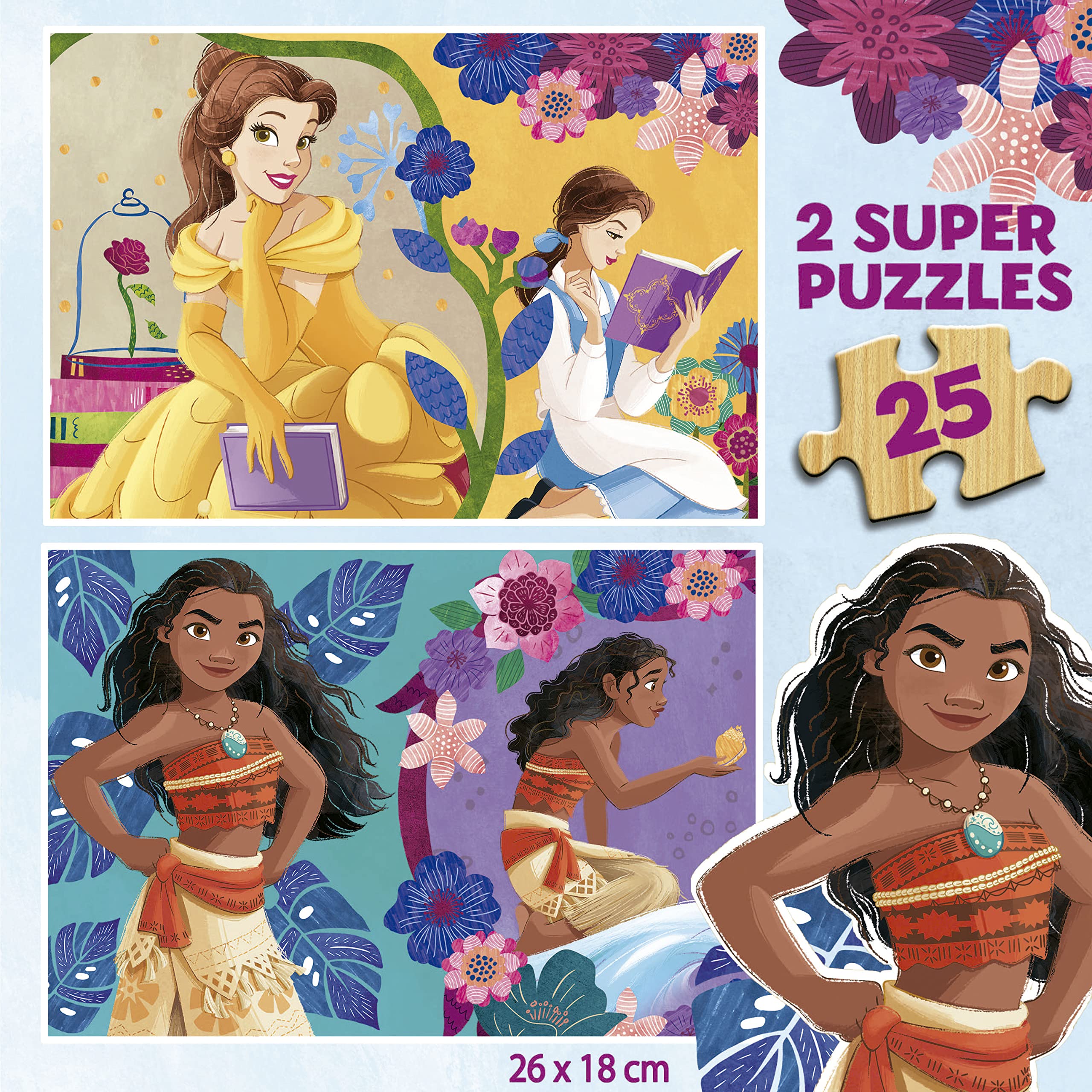 educa-19671-disney-princess-holzpuzzle-2x25-teile-ab-3-j image 3