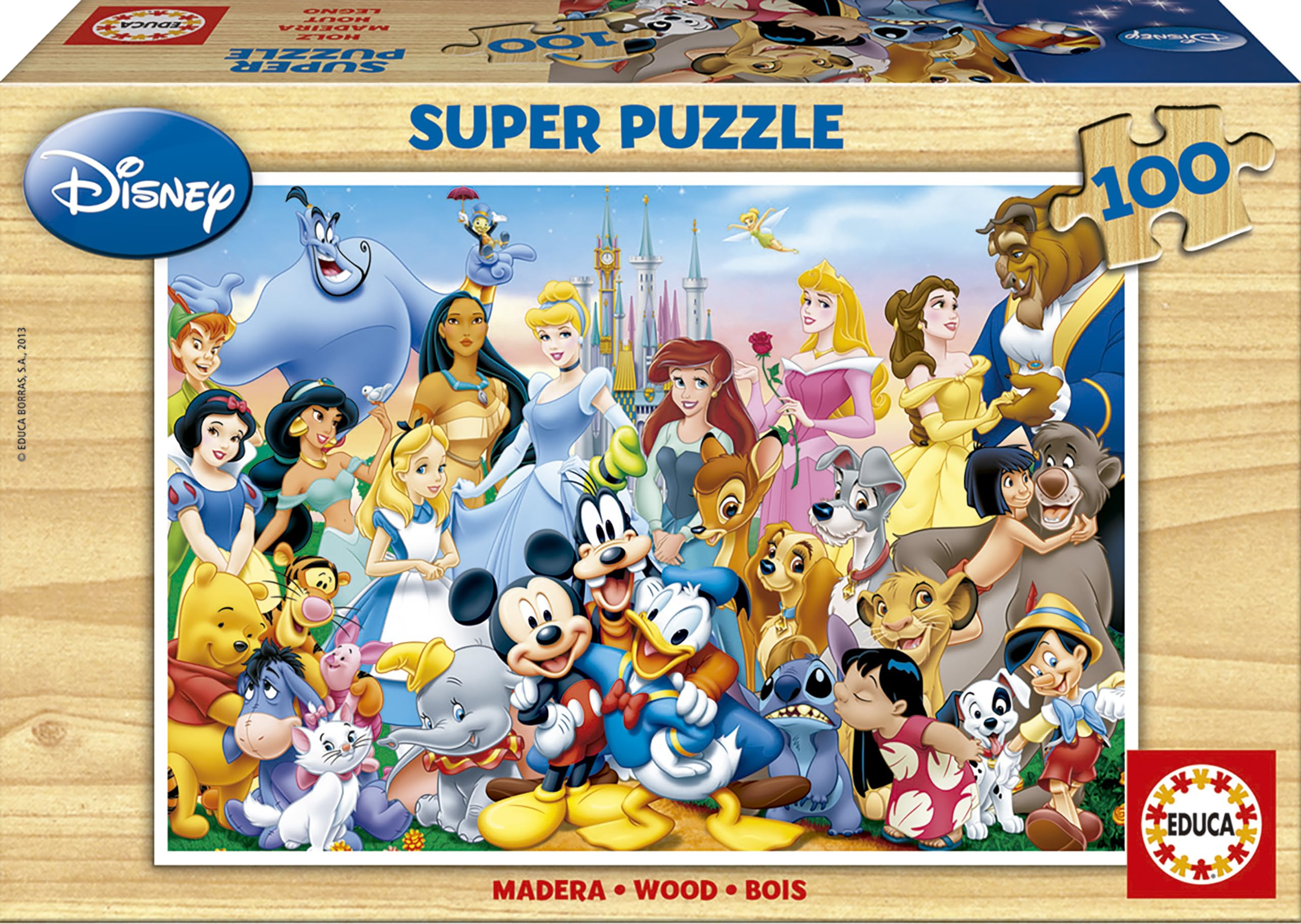 educa-disney-welt-holzpuzzle-100-teile-ab-6-jahren-figuren image 1