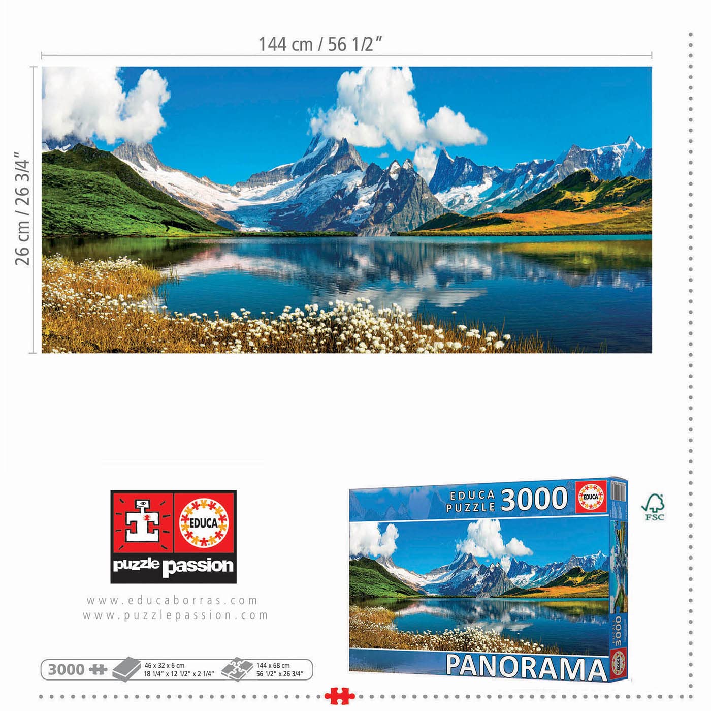educa-19283-bachalpsee-puzzle-3000-teile-panorama image 3