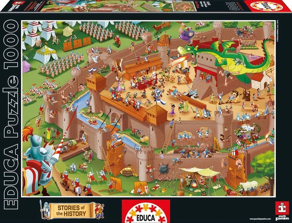 educa-16343-middle-ages-puzzle-1000-teile-cartoon-68x48 image 1
