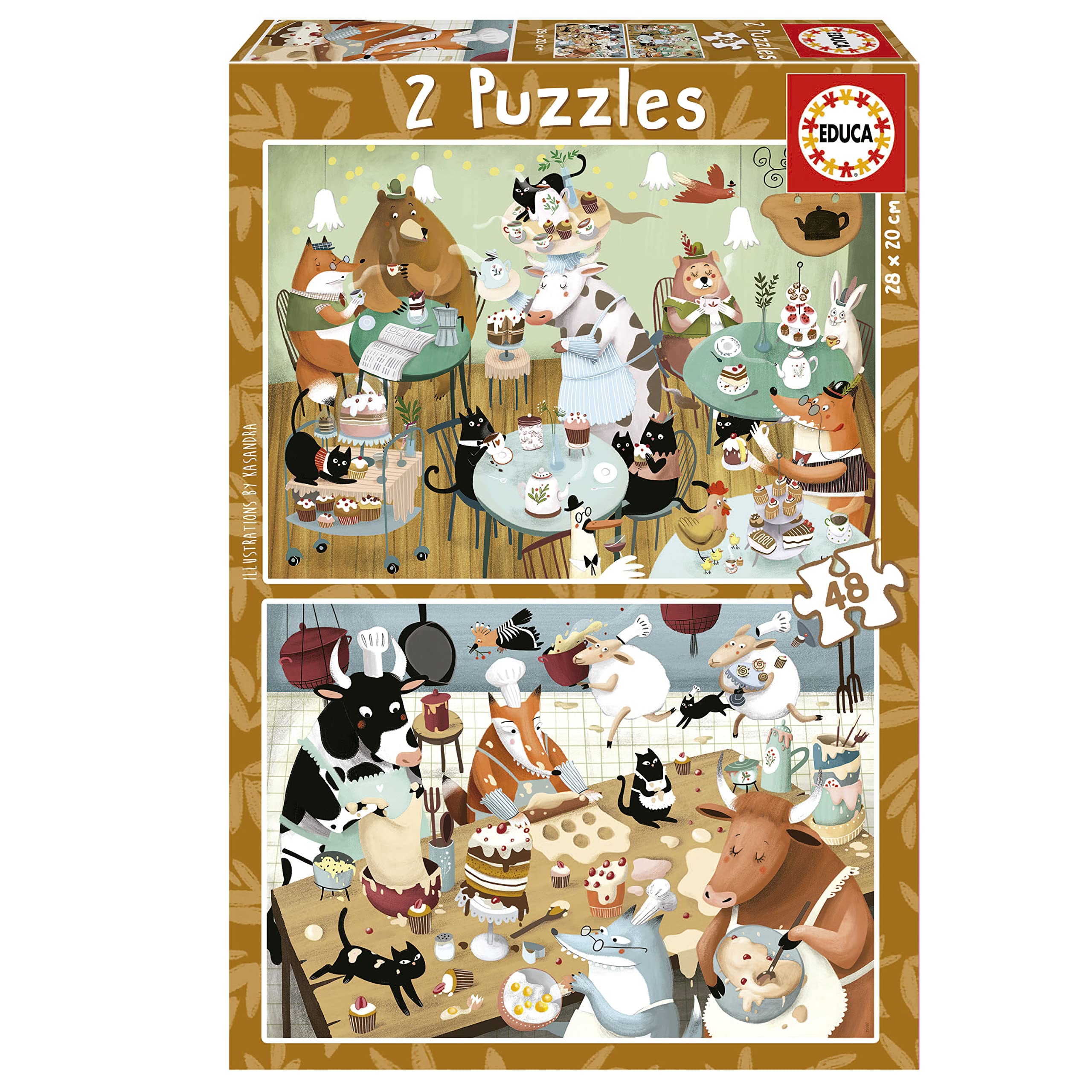 educa-waldgeschichten-puzzle-2x48-teile-kinder-ab-4 image 1