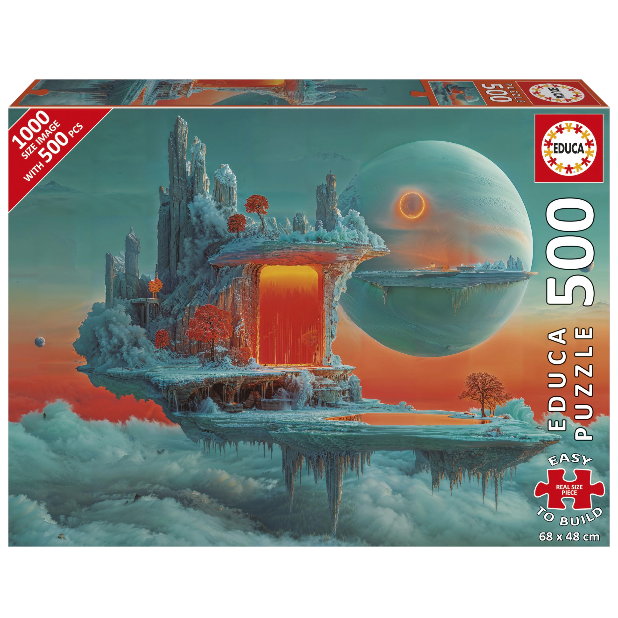 educa-planet-feuer-und-eis-puzzle-500-teile-48x34-cm image 1