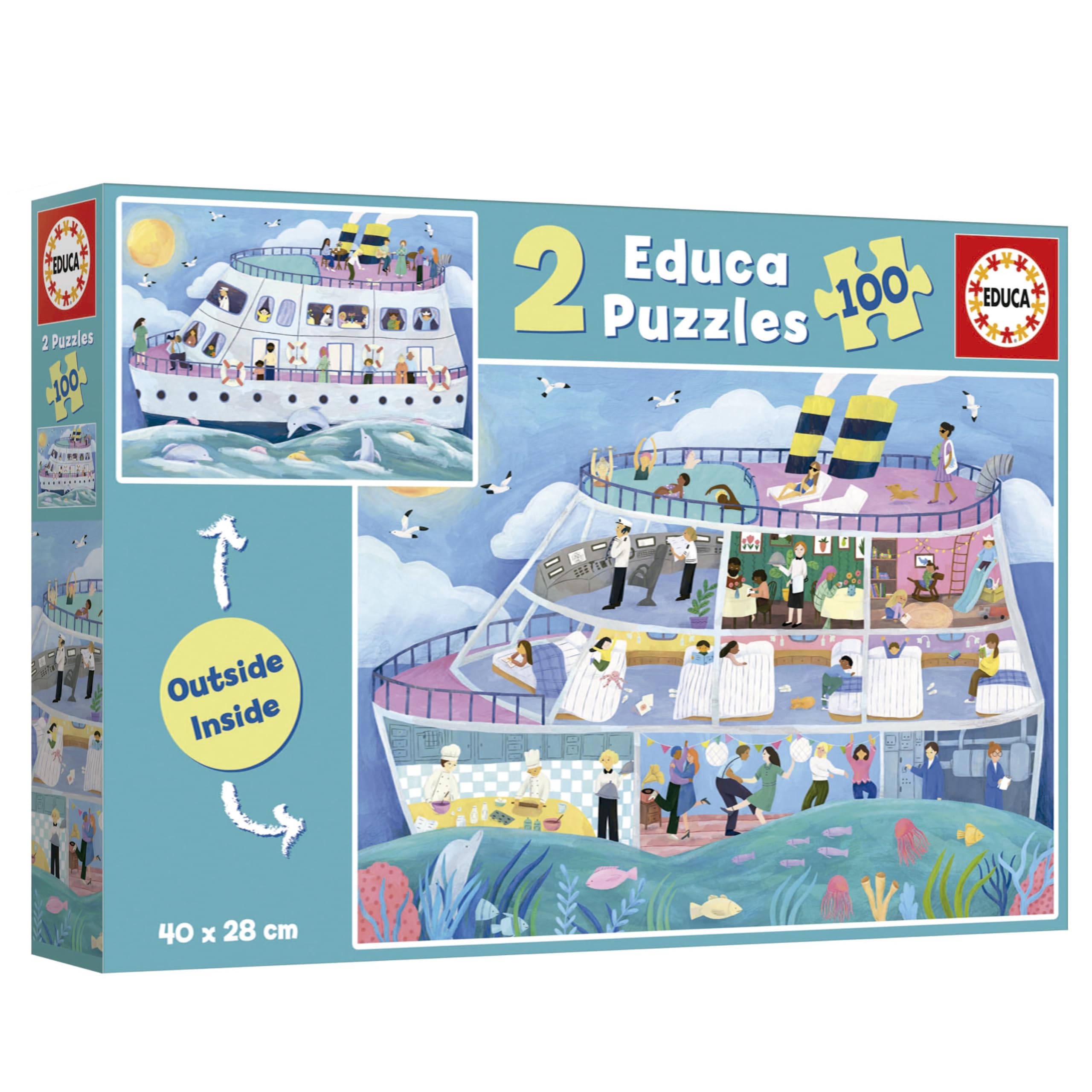 educa-kinderpuzzle-boot-2x100-teile-set-ab-6-jahren image 4