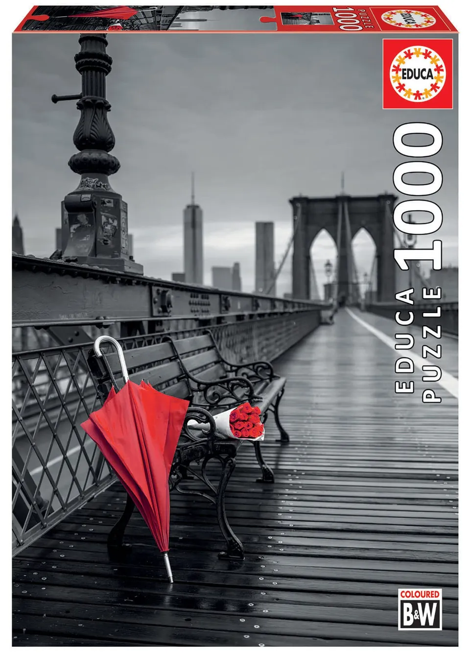 educa-roter-schirm-brooklyn-puzzle-1000-teile image 1