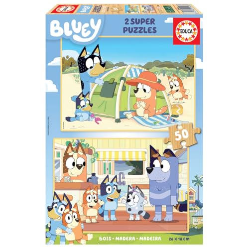 educa-19408-bluey-holzpuzzle-2x50-teile-kinder-ab-4-jahren image 3