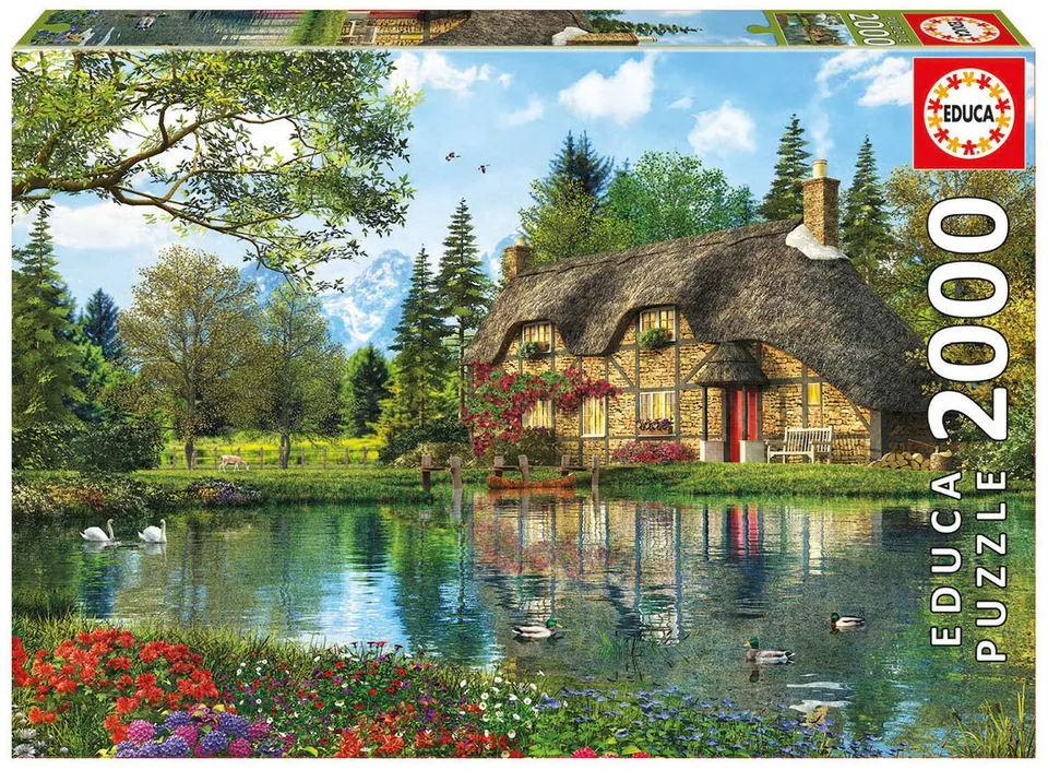 educa-16774-lake-view-cottage-puzzle-2000-teile-96x68 image 1