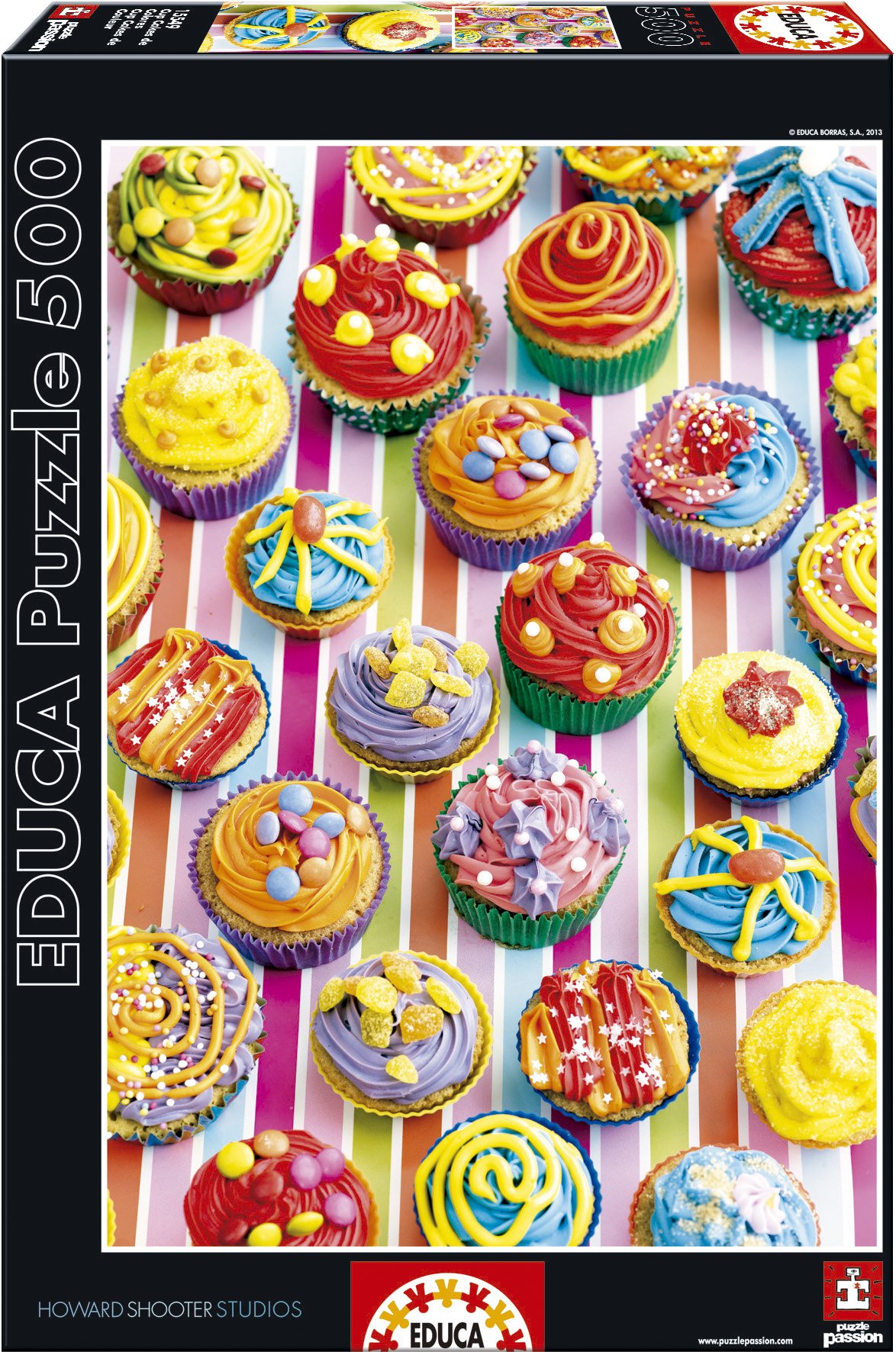 educa-15549-cupcakes-puzzle-500-teile-farbenfroh image 1