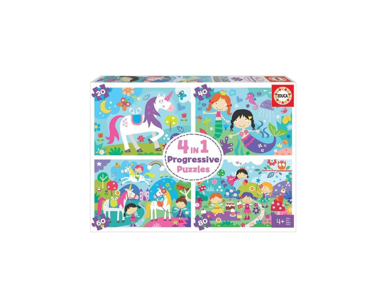 educa-fantasiewelten-kinderpuzzle-4in1-20-40-60-80-teile-ab-4 image 1