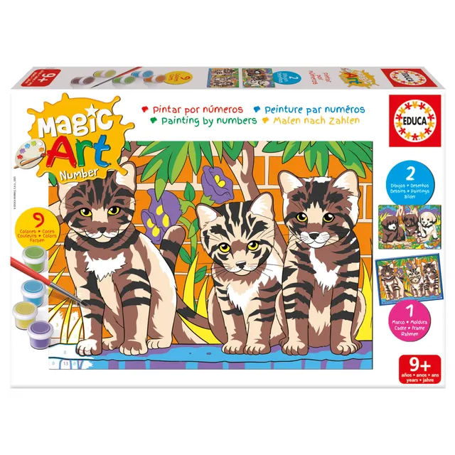 educa-magic-art-number-malen-nach-zahlen-k-tzchen-welpen-20299 image 1