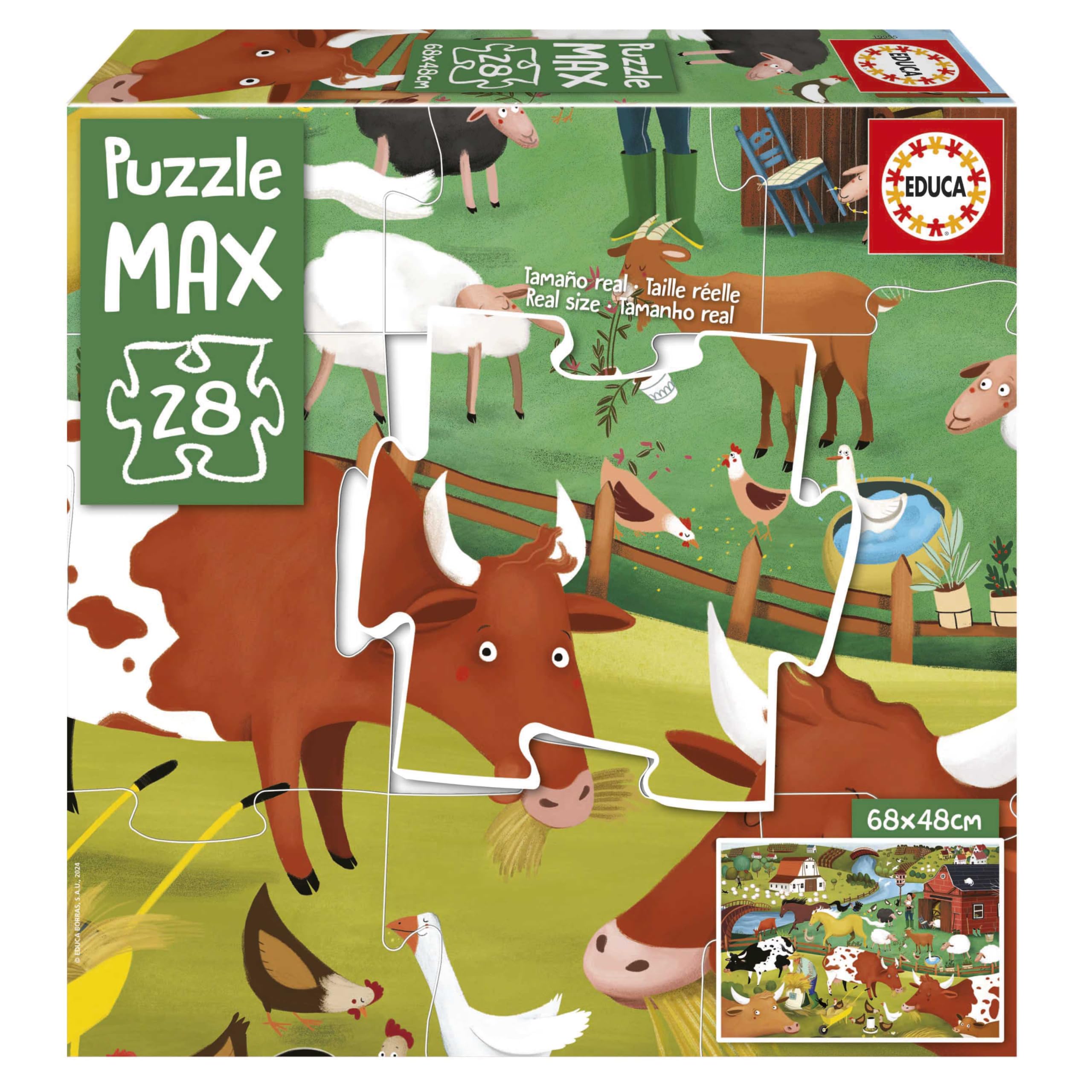 educa-puzzle-max-bauernhof-kinderpuzzle-28-xxl-teile-ab-3-jahren image 1