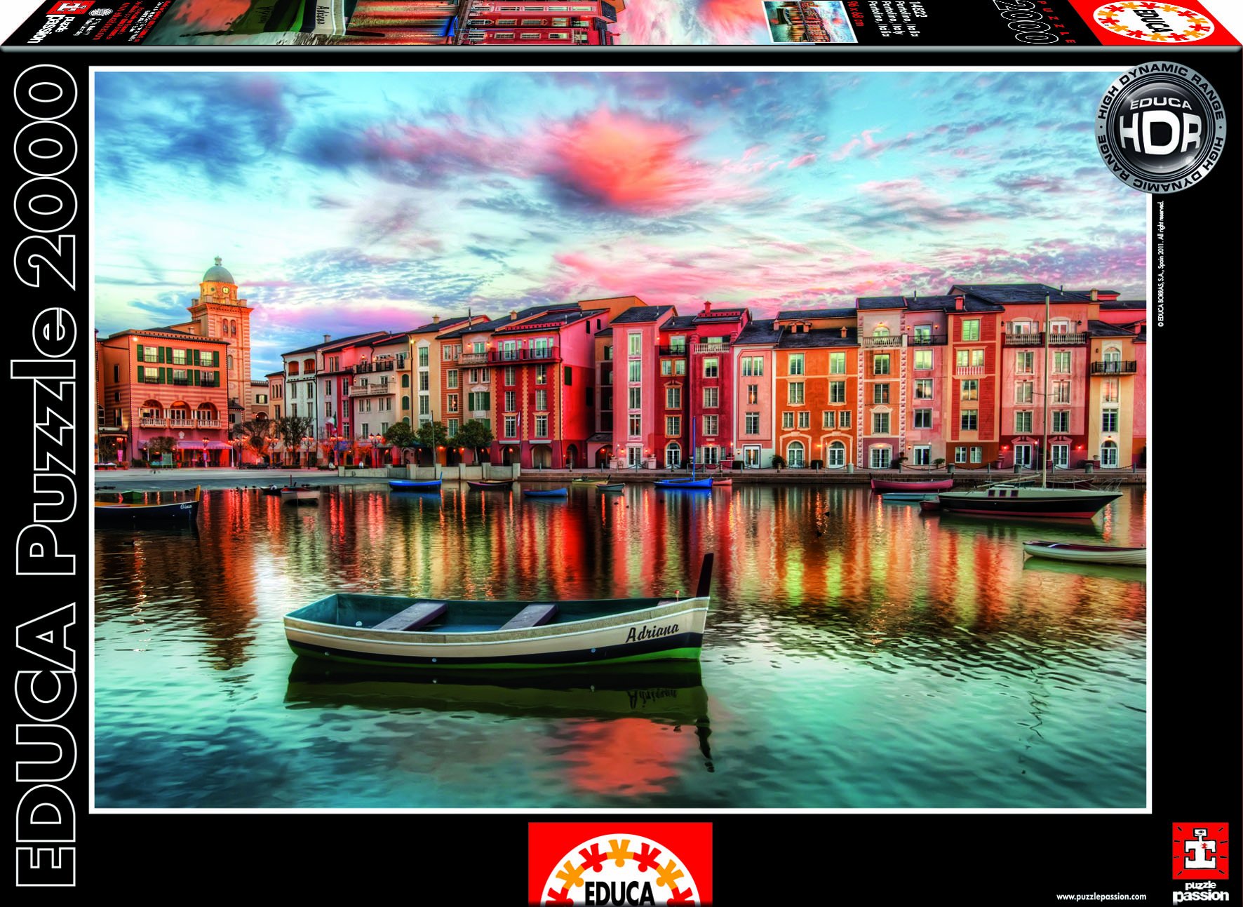 educa-14822-portofino-italien-puzzle-2000-teile-hdr image 1