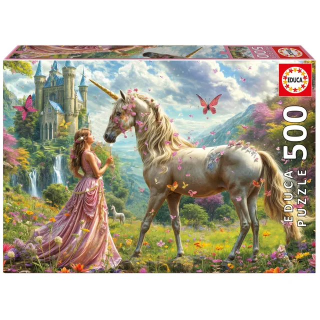 educa-20243-feen-einhorn-puzzle-500-teile-48x34-cm image 1
