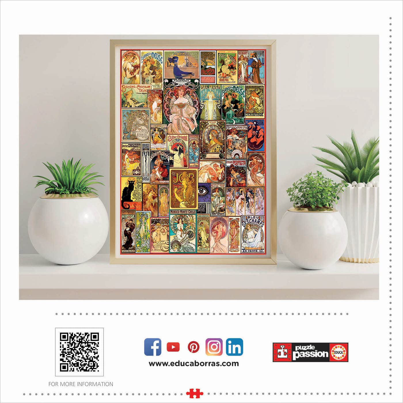 educa-19258-jugendstil-collage-puzzle-1000-teile-kunst image 4