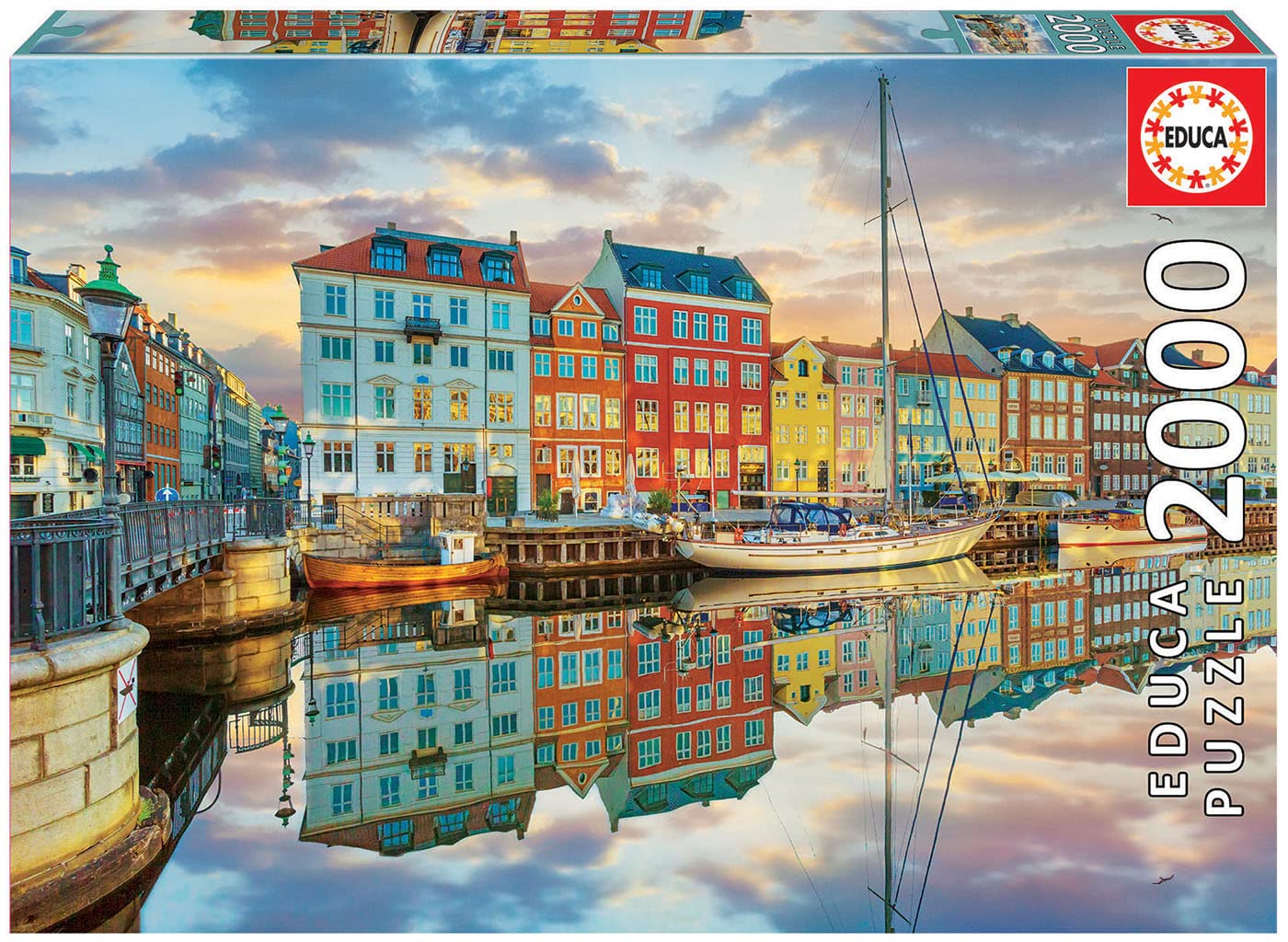educa-19278-kopenhagener-hafen-puzzle-2000-teile-sonnenuntergang image 1