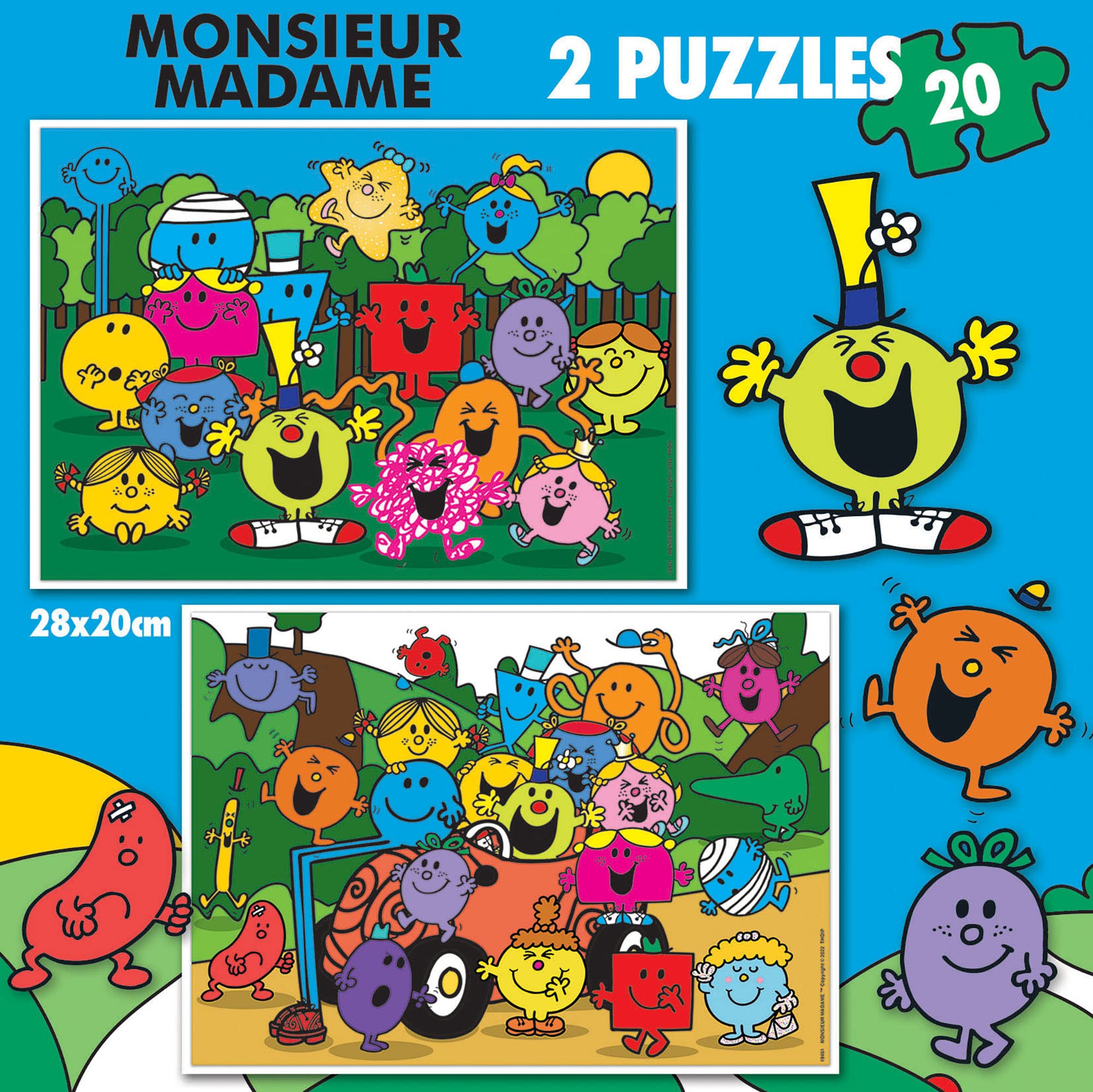 educa-19401-monsieur-madame-puzzle-2x20-teile-kinder-ab-3-jahre image 2