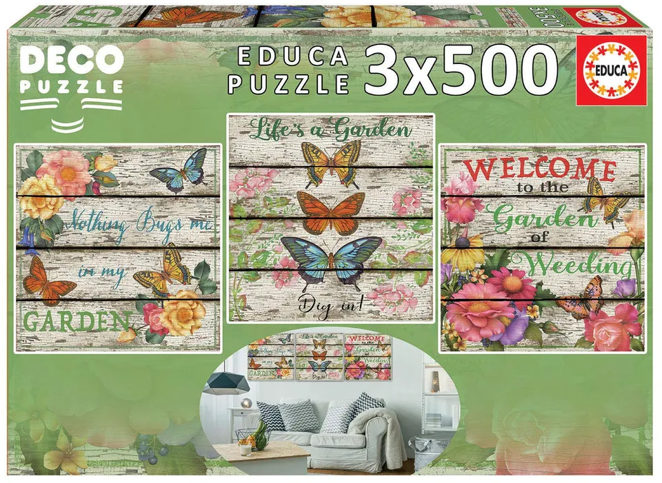educa-17965-landleben-puzzle-3x500-teile-nostalgie image 1