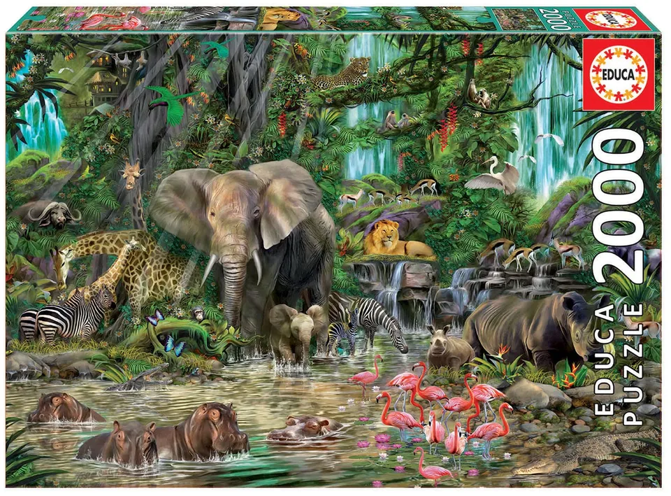 educa-16013-dschungel-puzzle-2000-teile-tierpuzzle-ab-12 image 1