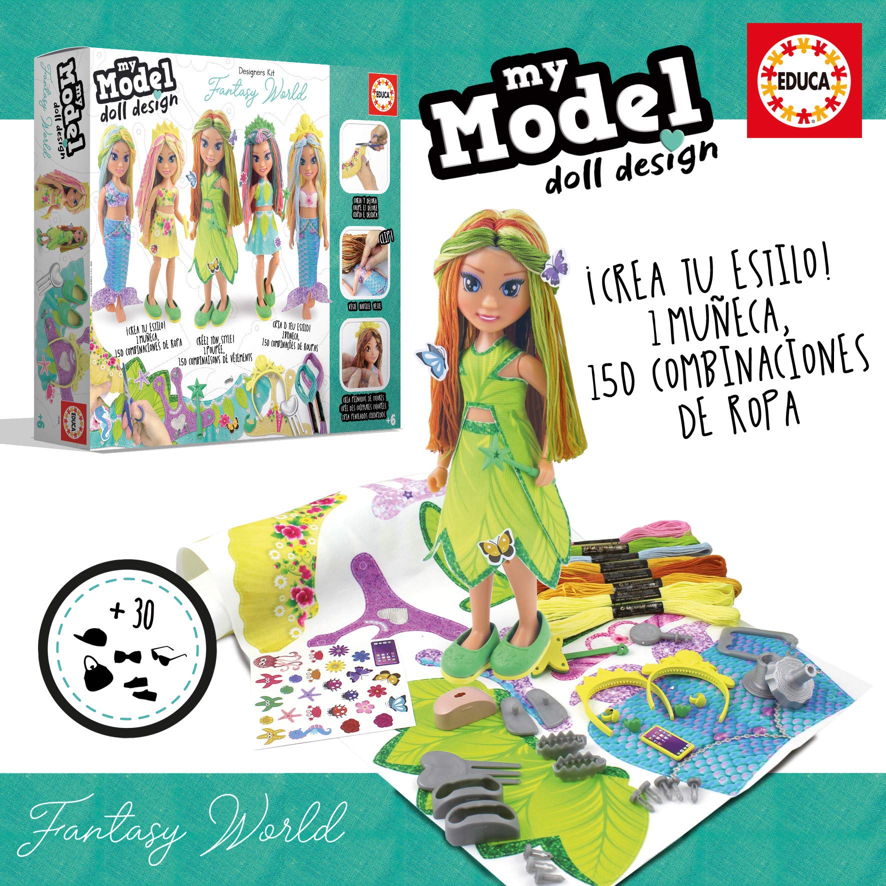 educa-18366-my-model-fantasy-puppe-bastelset-ab-6-jahren image 2