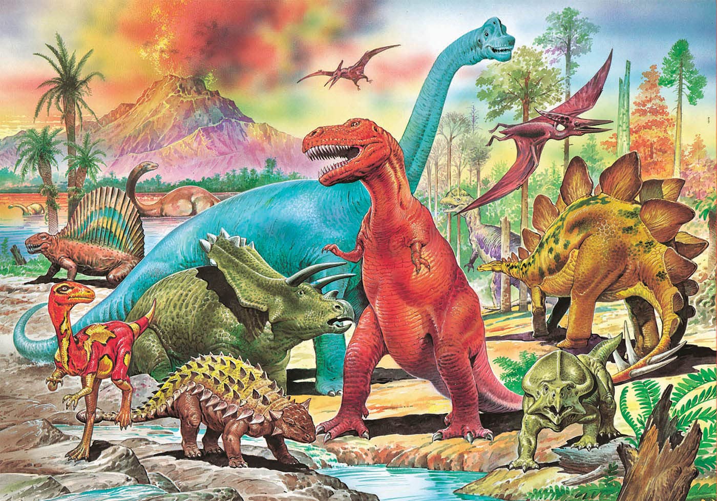 educa-dinosaurier-kinderpuzzle-100-teile-ab-6-jahren-t-rex image 2