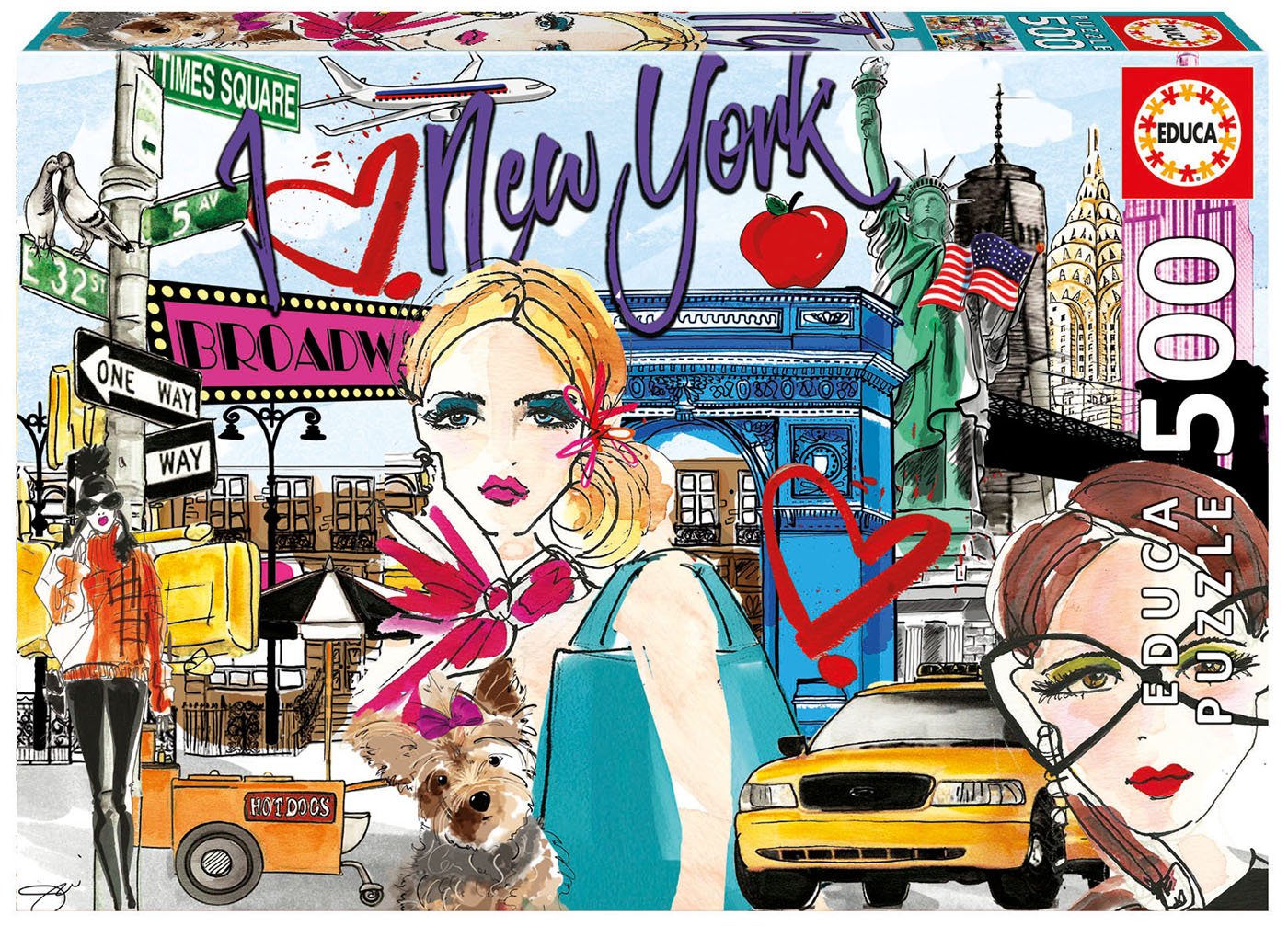educa-17649-komm-mit-nach-new-york-puzzle-500-teile image 1