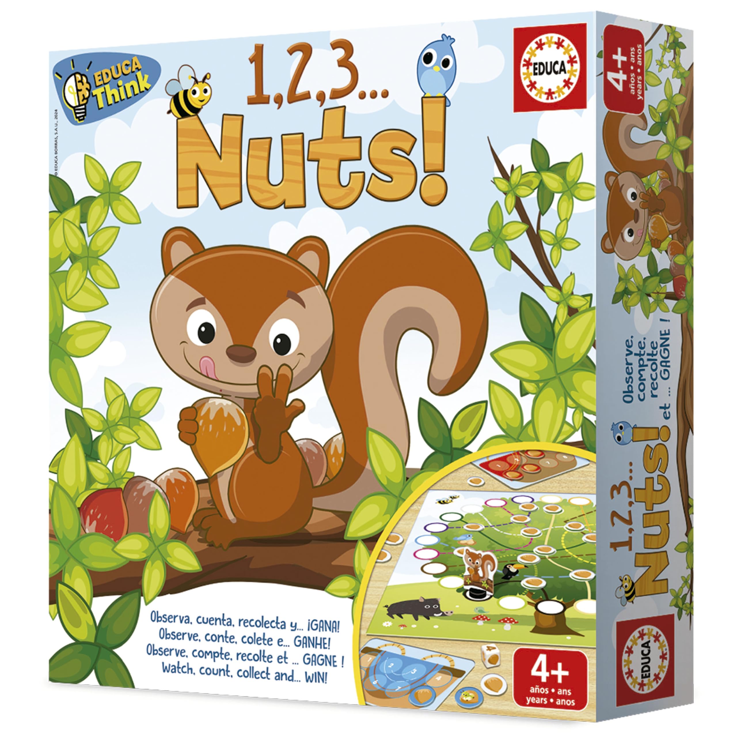 educa-1-2-3-nuts-lernspiel-brettspiel-farben-zahlen-ab-4-jahren image 4