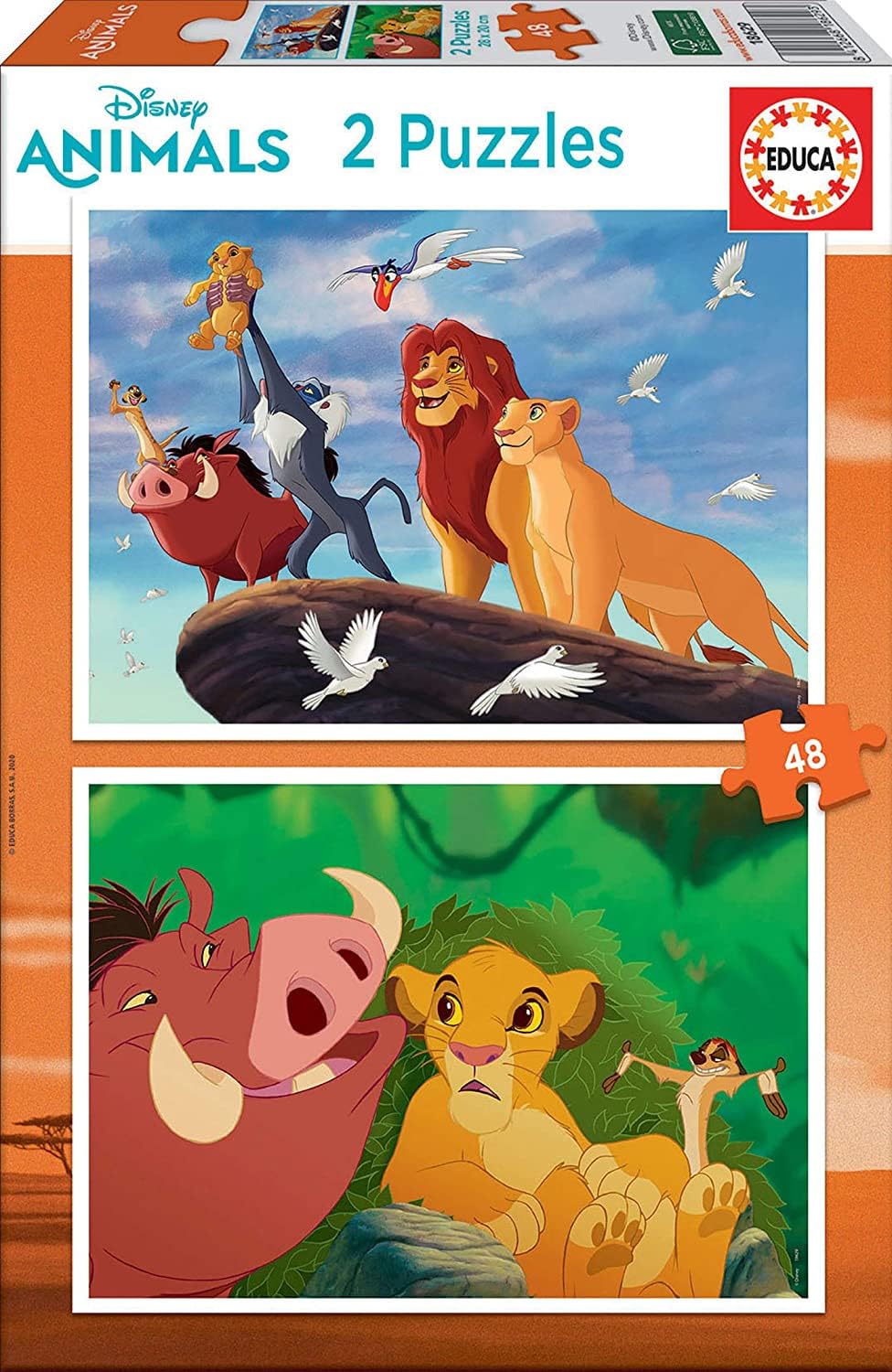 educa-k-nig-der-l-wen-18629-kinderpuzzle-2x48-simba-ab-4 image 1