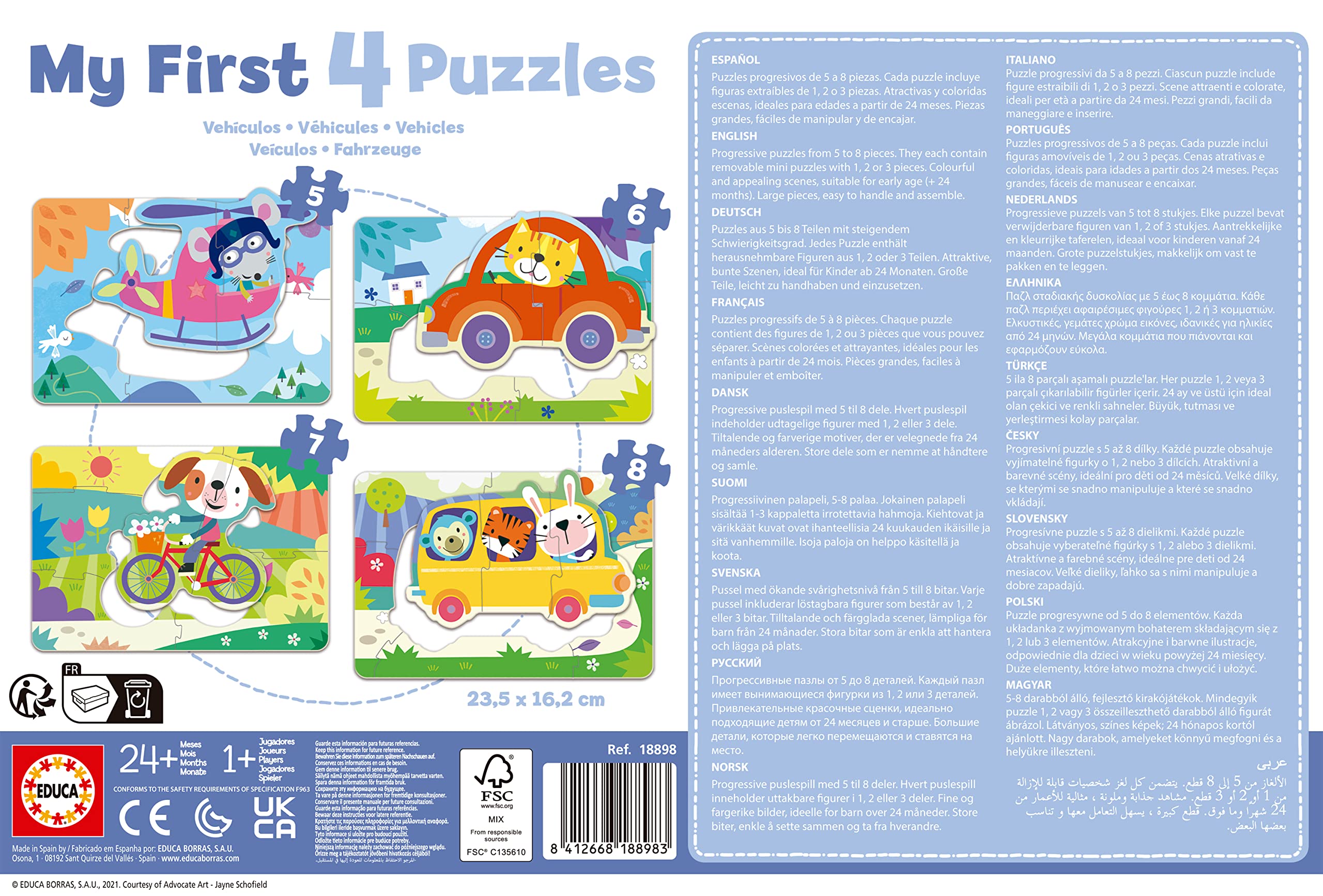 educa-18898-meine-ersten-puzzles-fahrzeuge-puzzle-4er-set-ab-2-jahren image 3