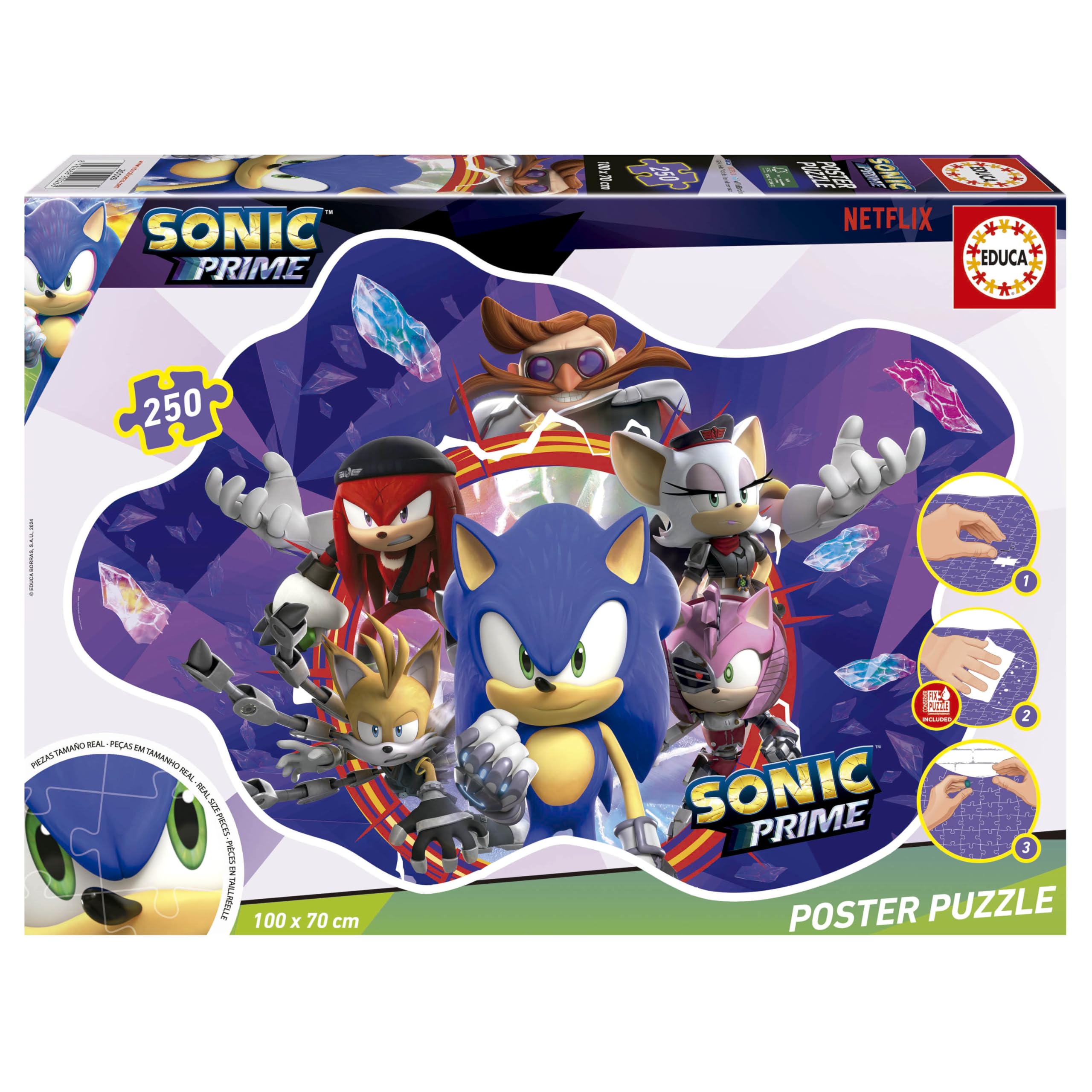 educa-sonic-prime-poster-puzzle-250-teile-xxl-100x70-cm-ab-8 image 1
