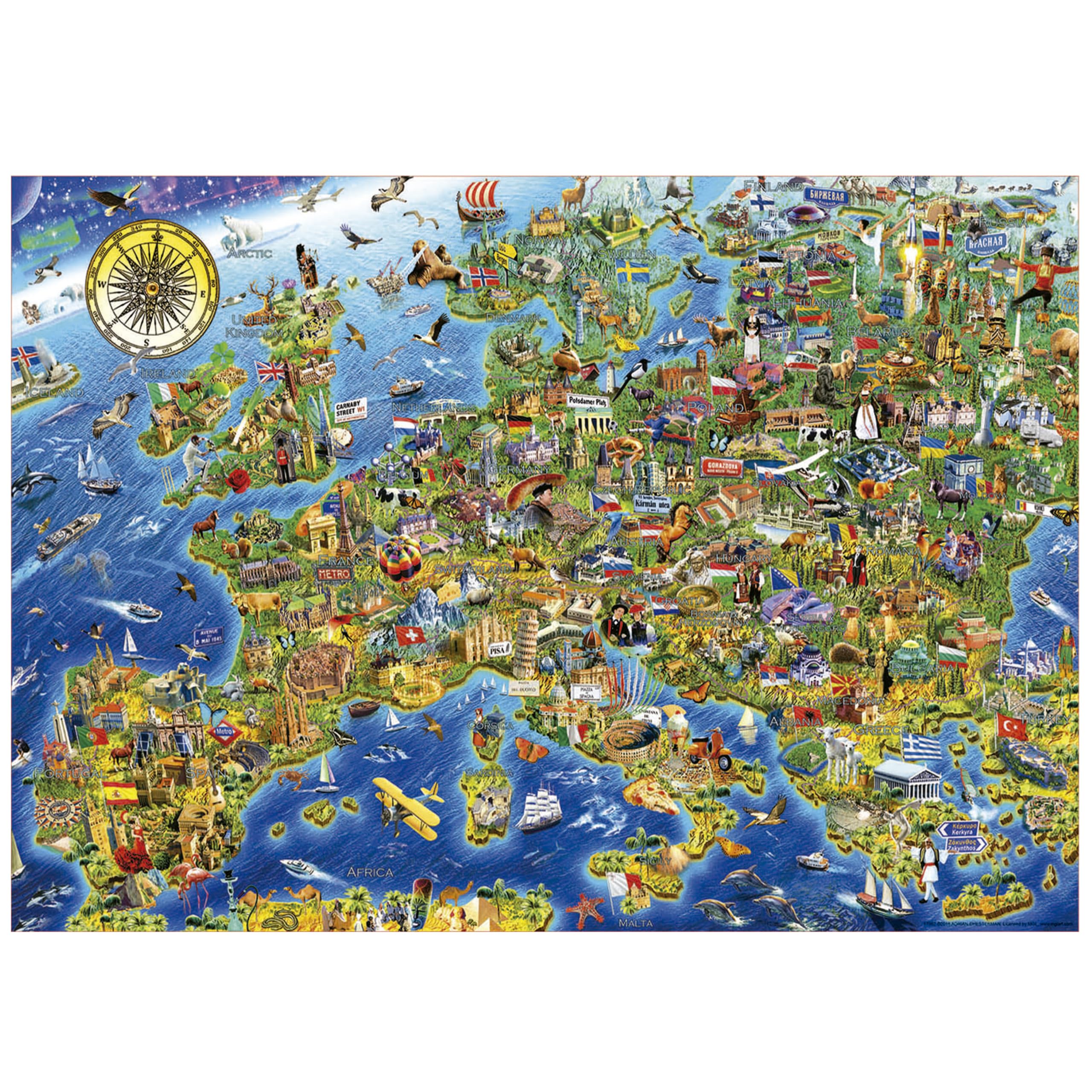 educa-verr-ckte-europakarte-puzzle-500-teile-ab-11-jahren image 2
